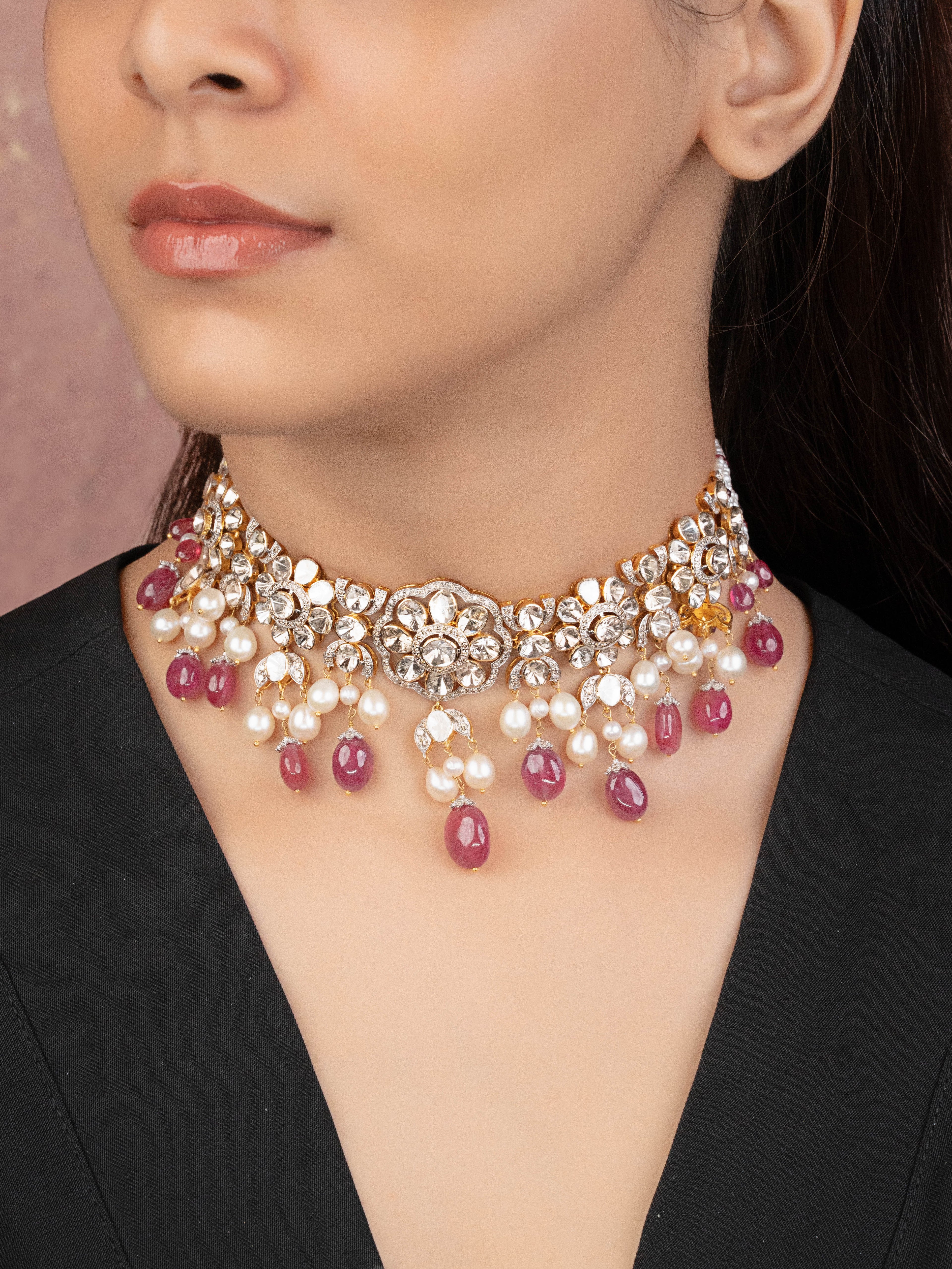 Sulekha Polki And Diamond Choker - NO ORDERS