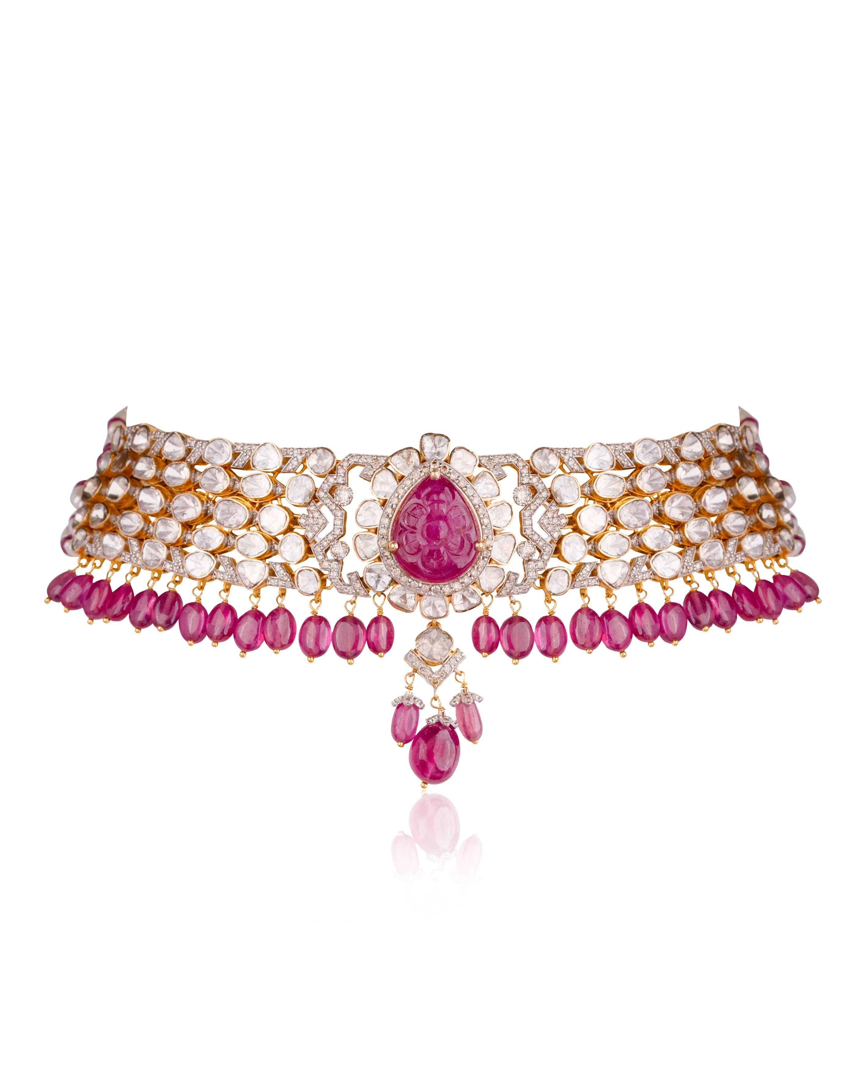 Oraya Polki And Diamond Choker