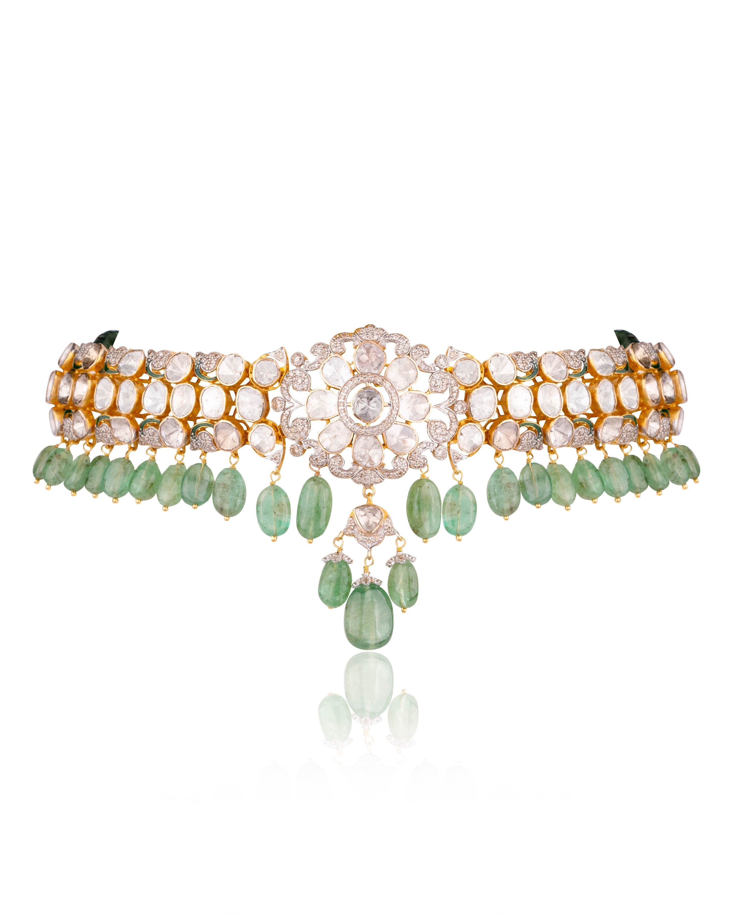 Mevish Polki And Diamond Choker