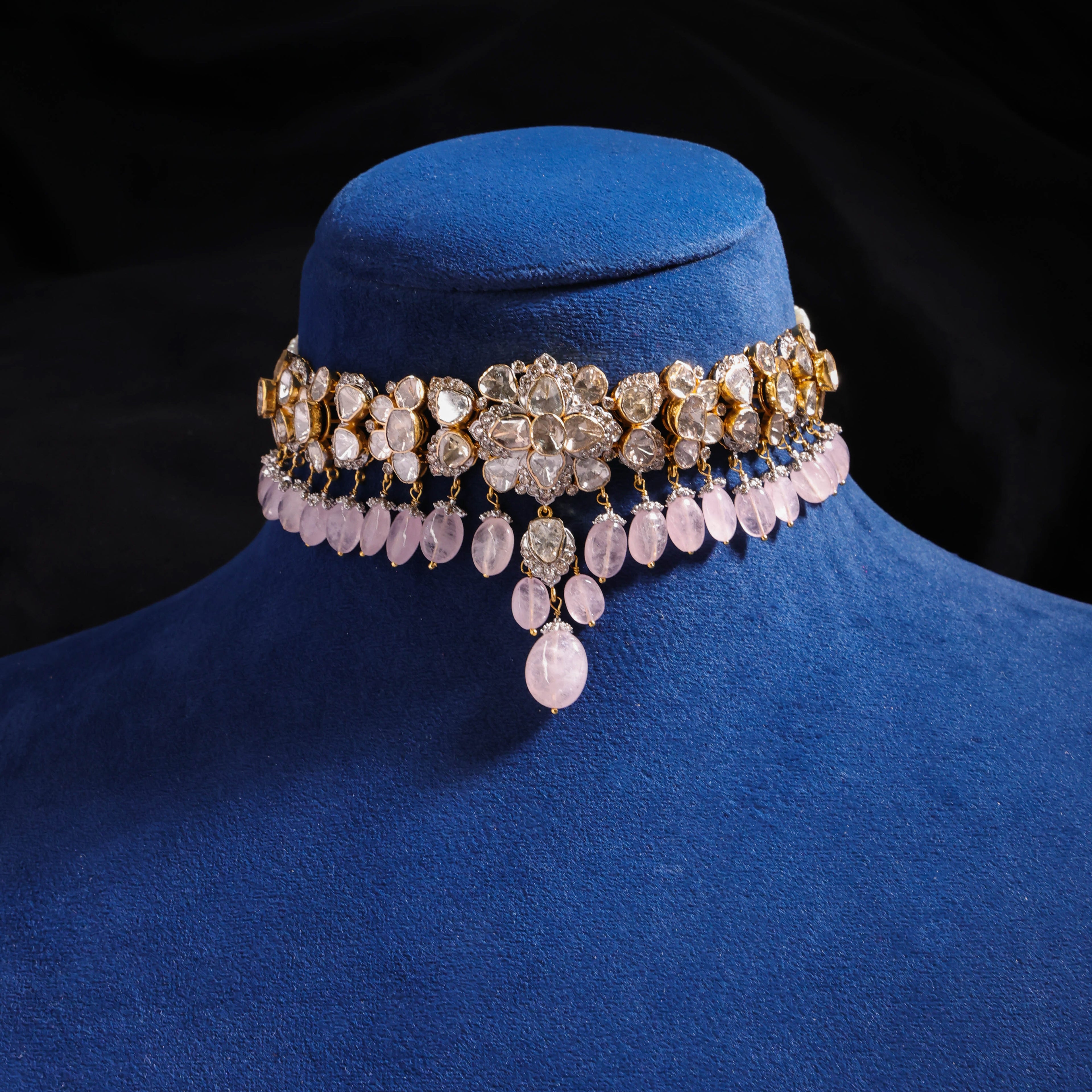 Halyn Polki And Diamond Choker