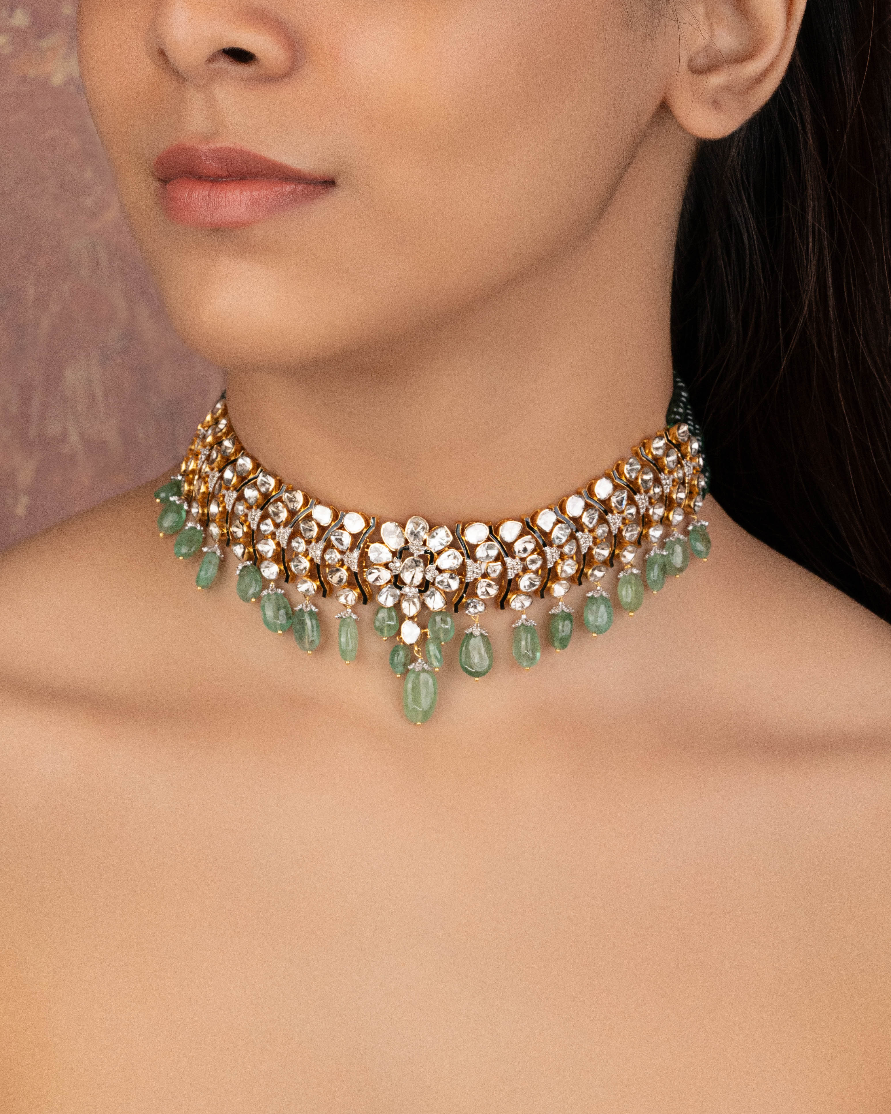 Misbha Polki And Diamond Choker