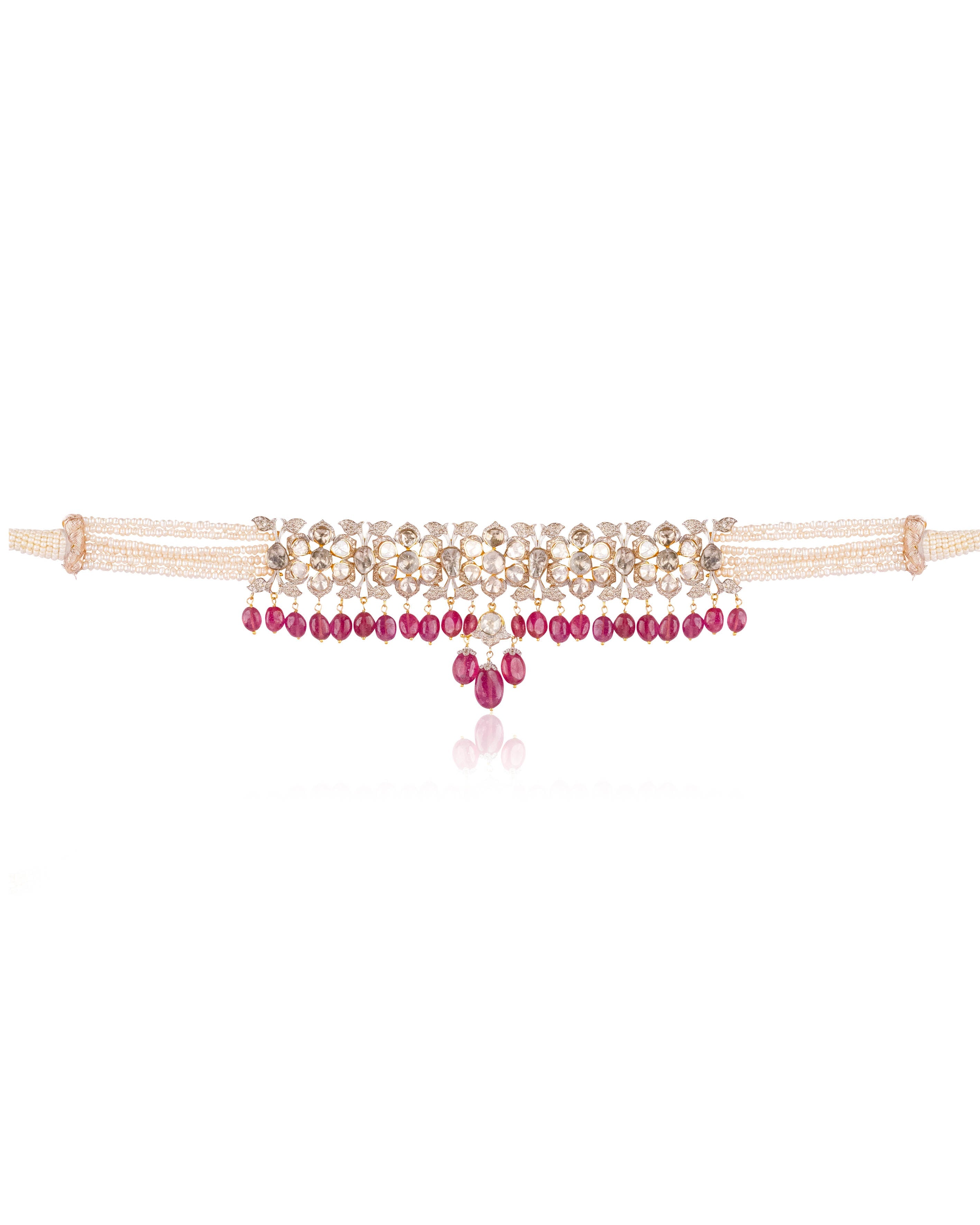 Mishka Polki And Diamond Choker