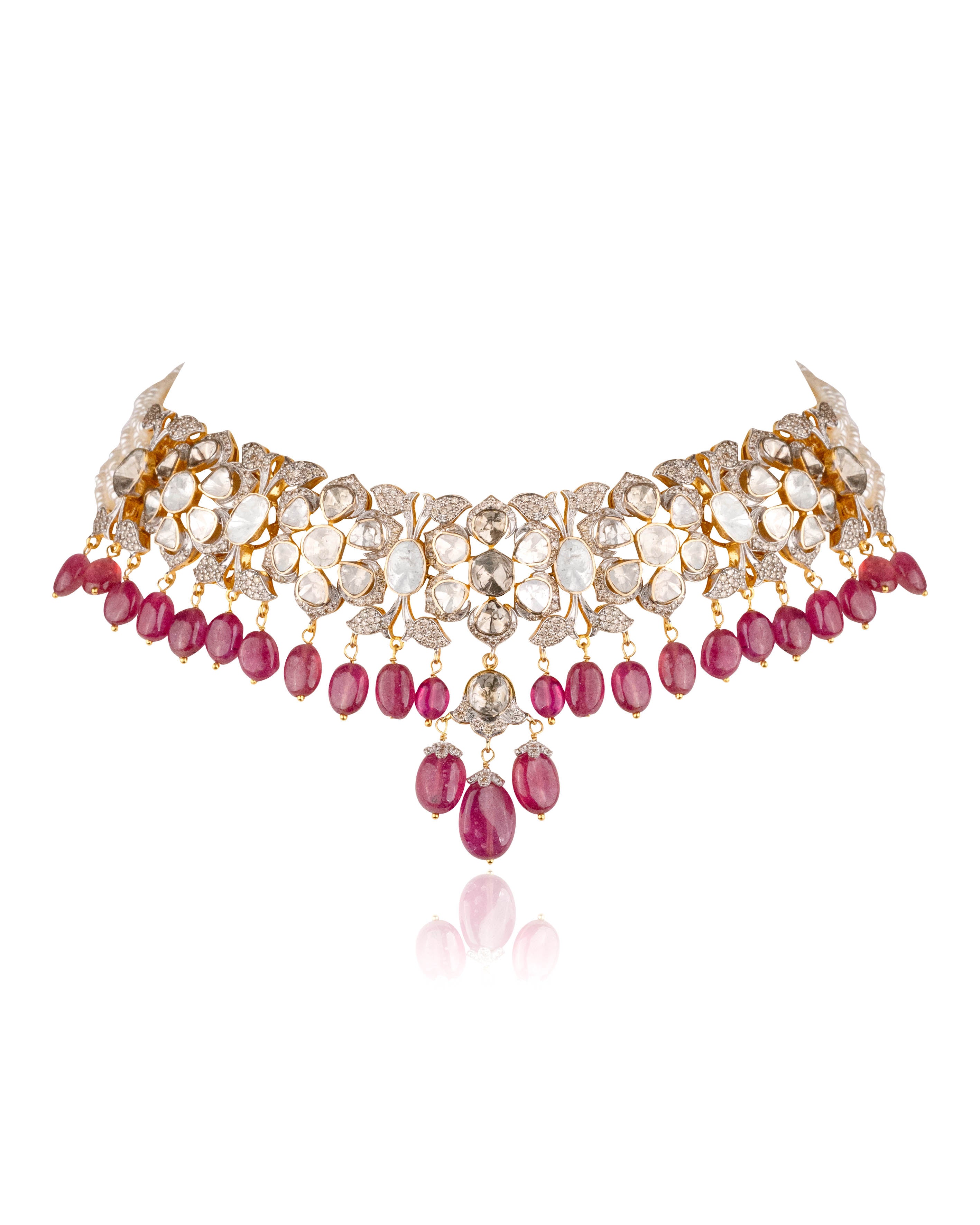 Mishka Polki And Diamond Choker