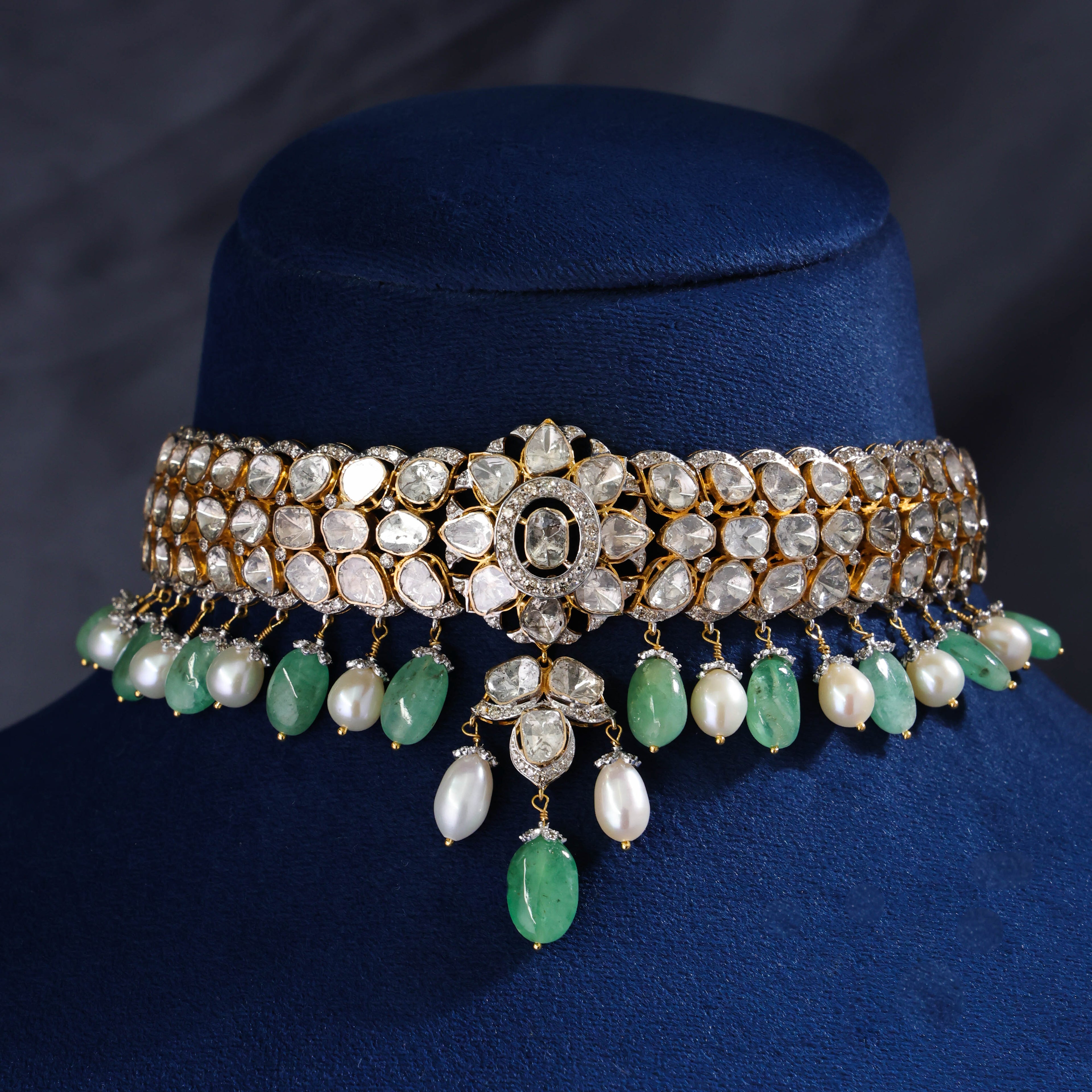 Mitri Polki And Diamond Choker