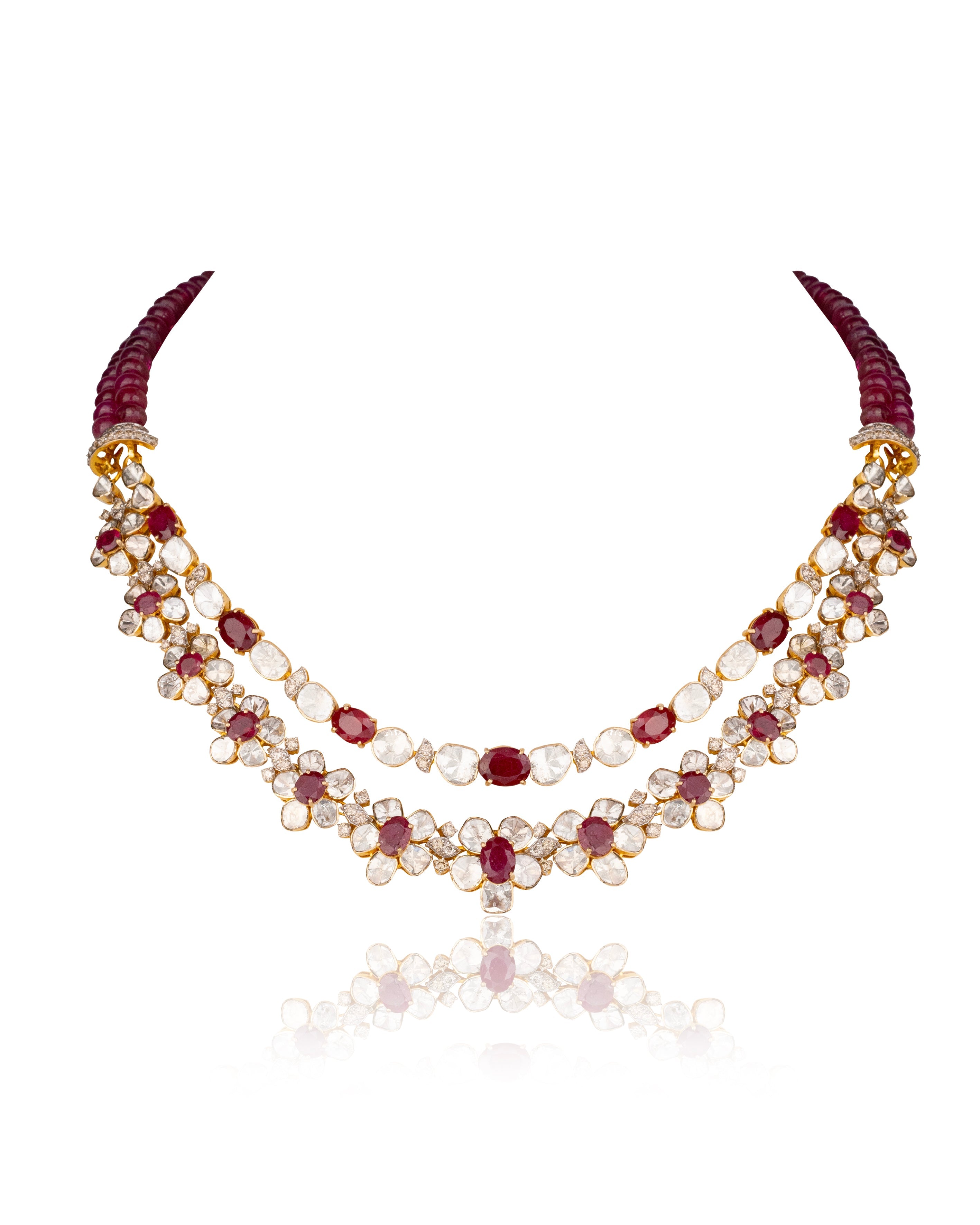 Sanika Polki And Diamond Necklace