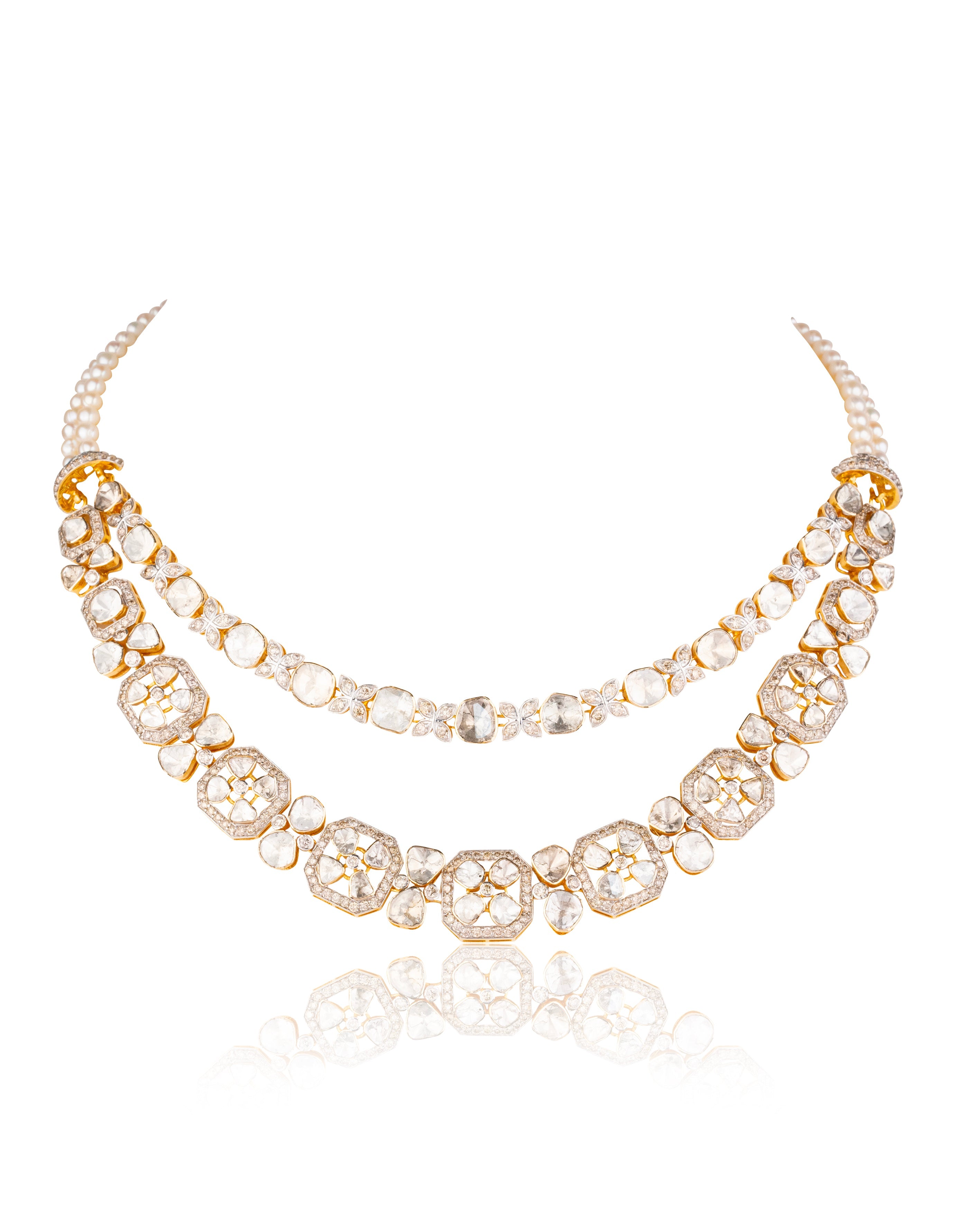 Laiba Polki And Diamond Necklace