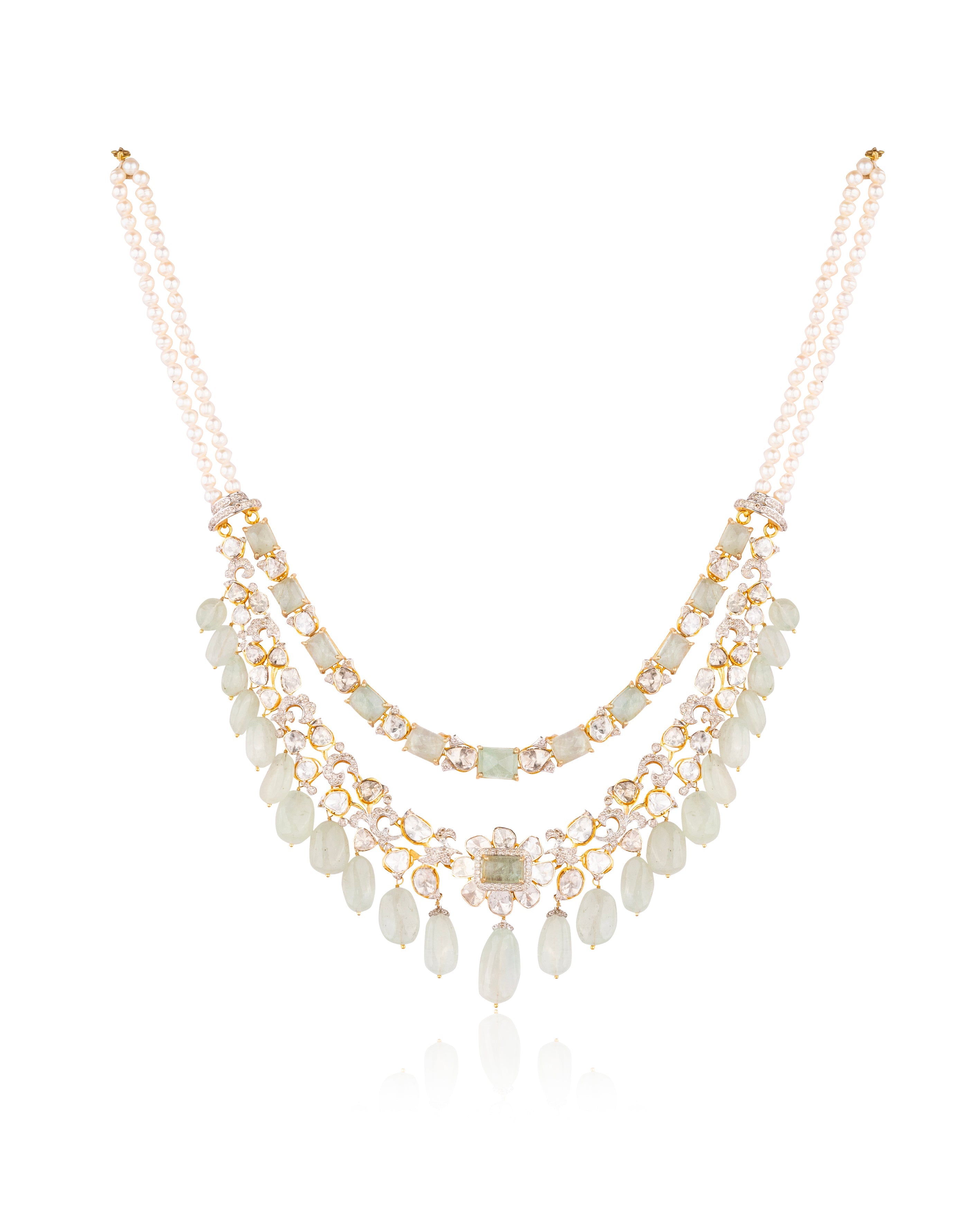 Druti Polki And Diamond Necklace