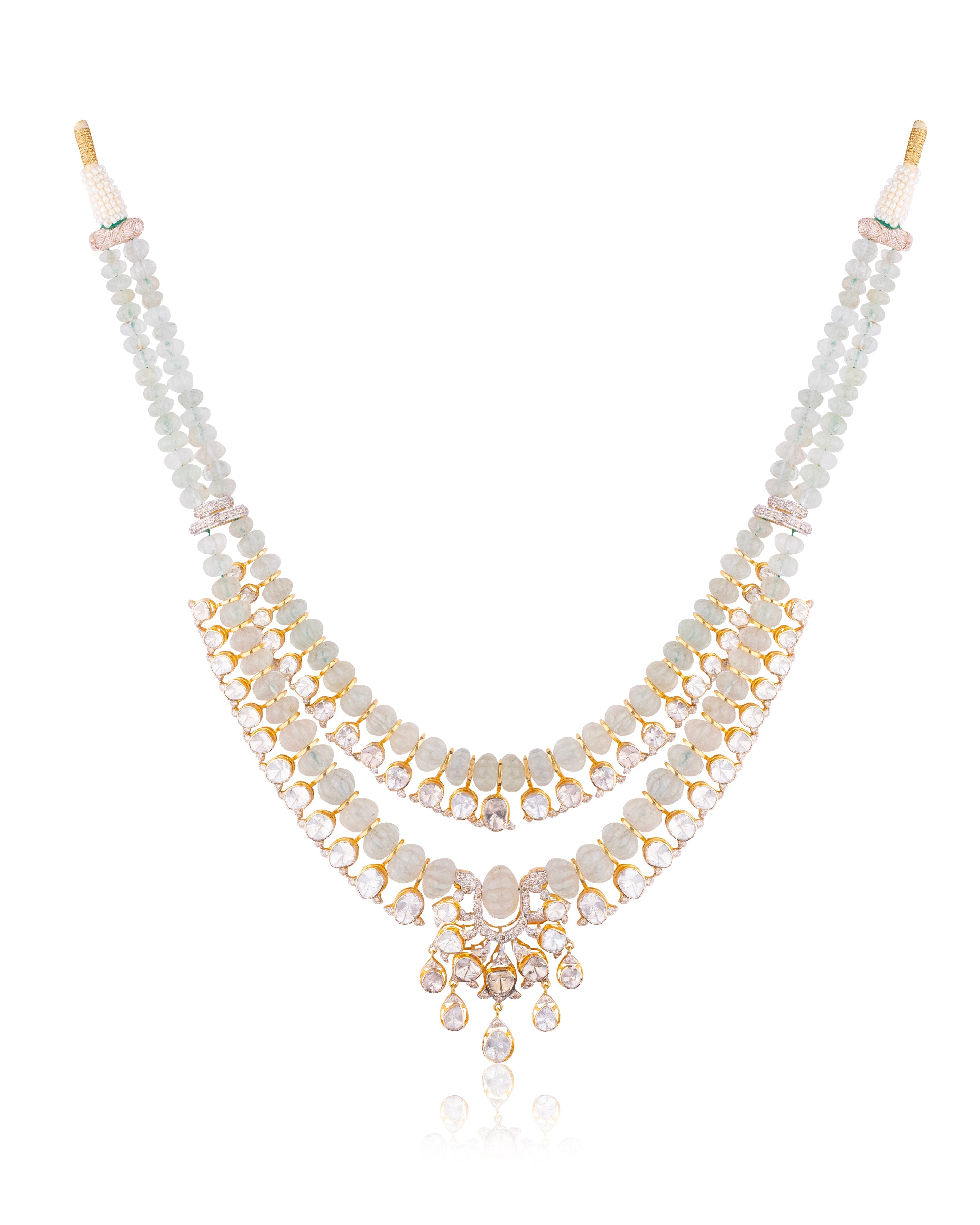 Caroline Polki And Diamond Necklace