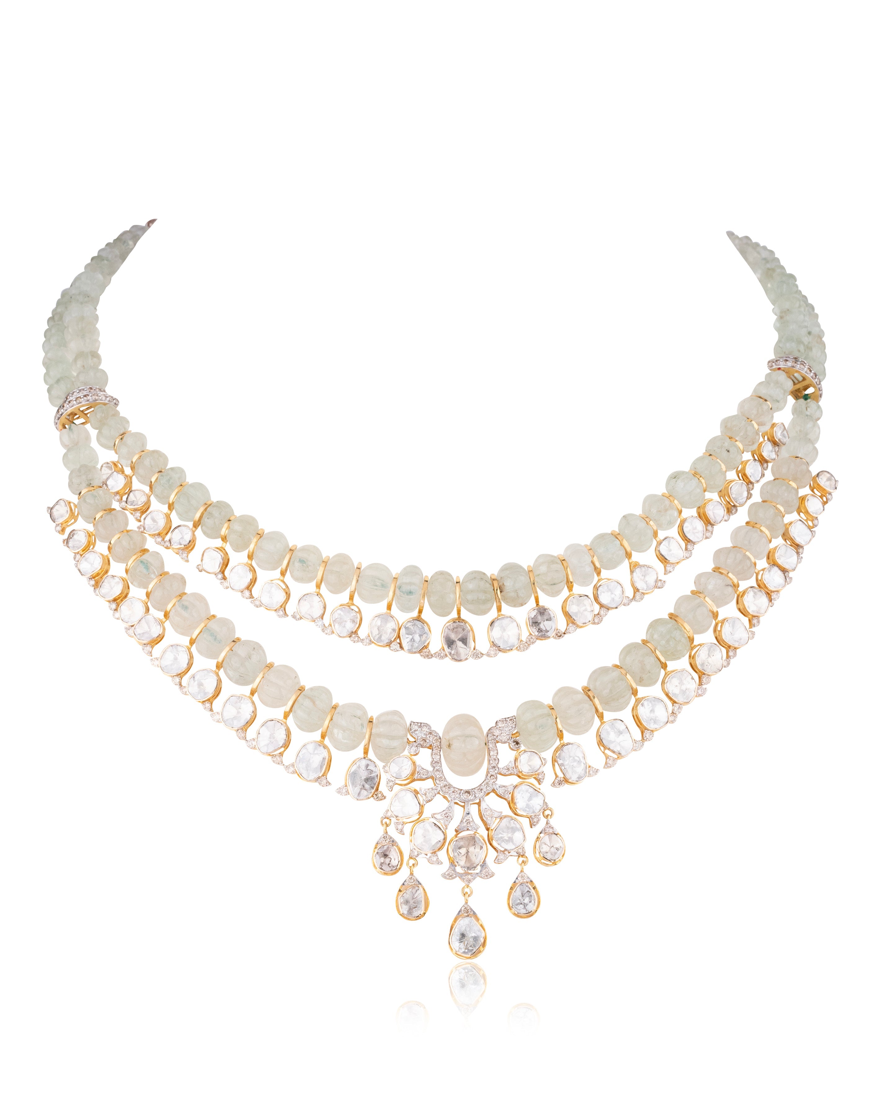 Caroline Polki And Diamond Necklace