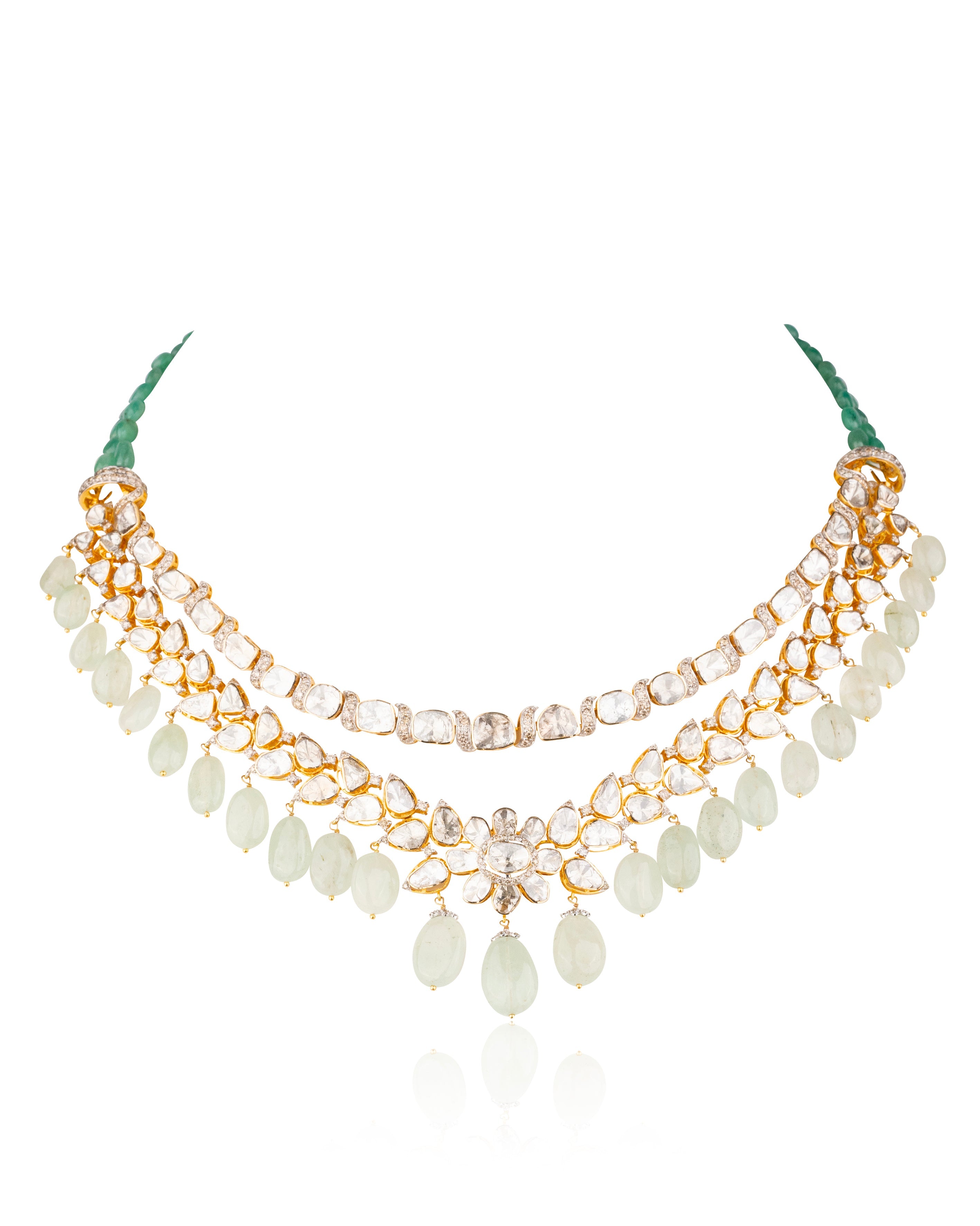 Jeena Polki And Diamond Necklace