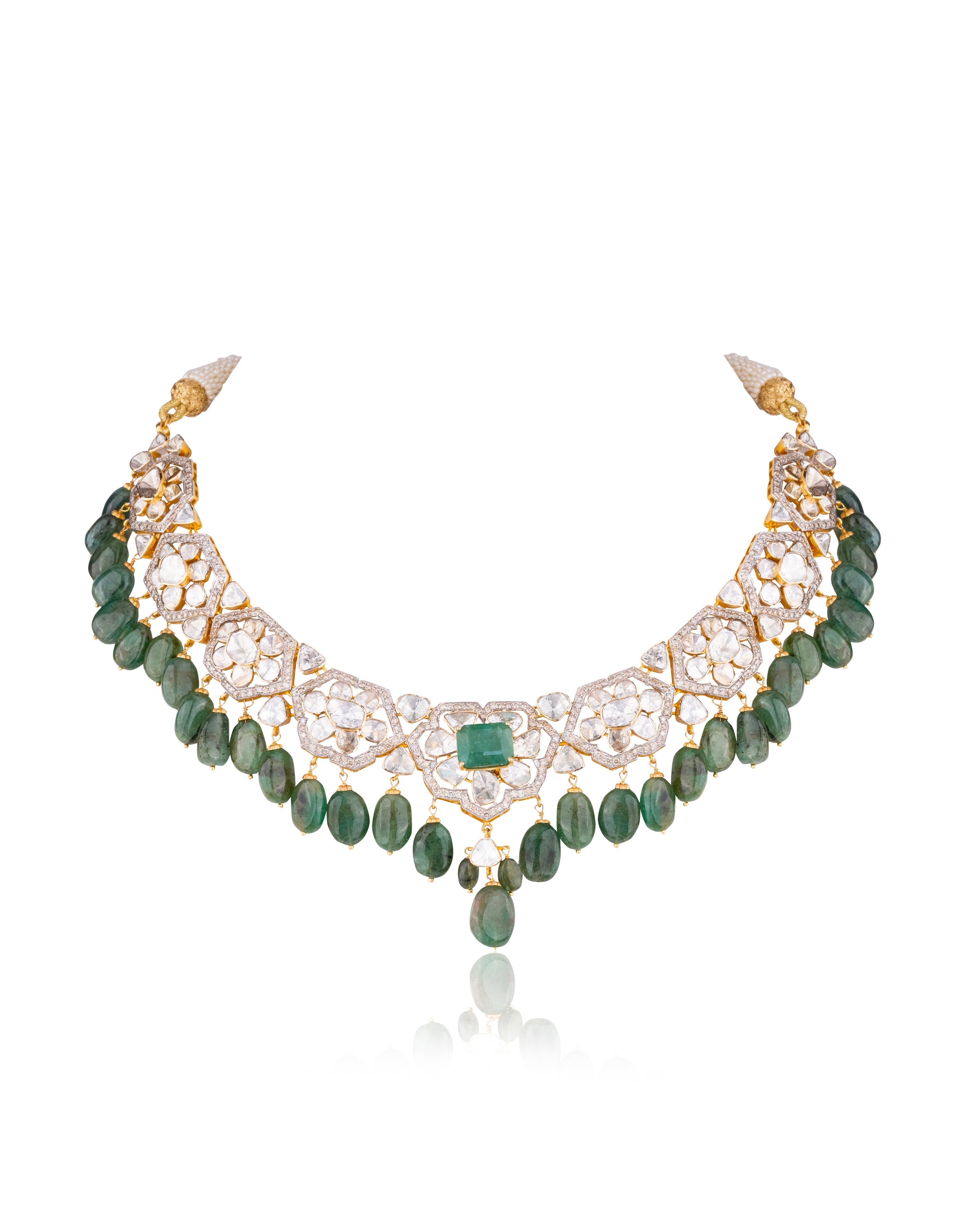 Hiteshi Polki And Diamond Necklace