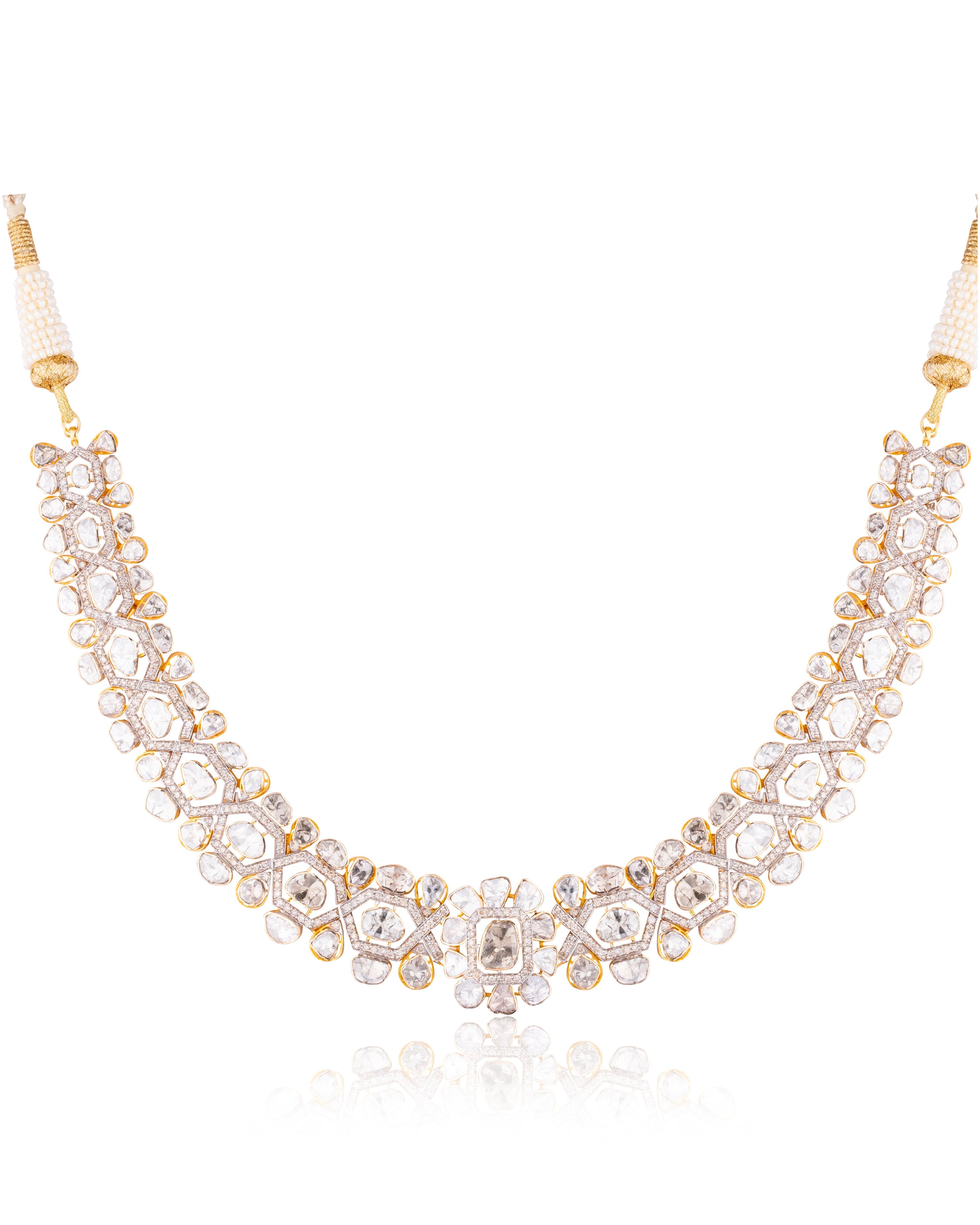 Neelam Polki And Diamond Necklace