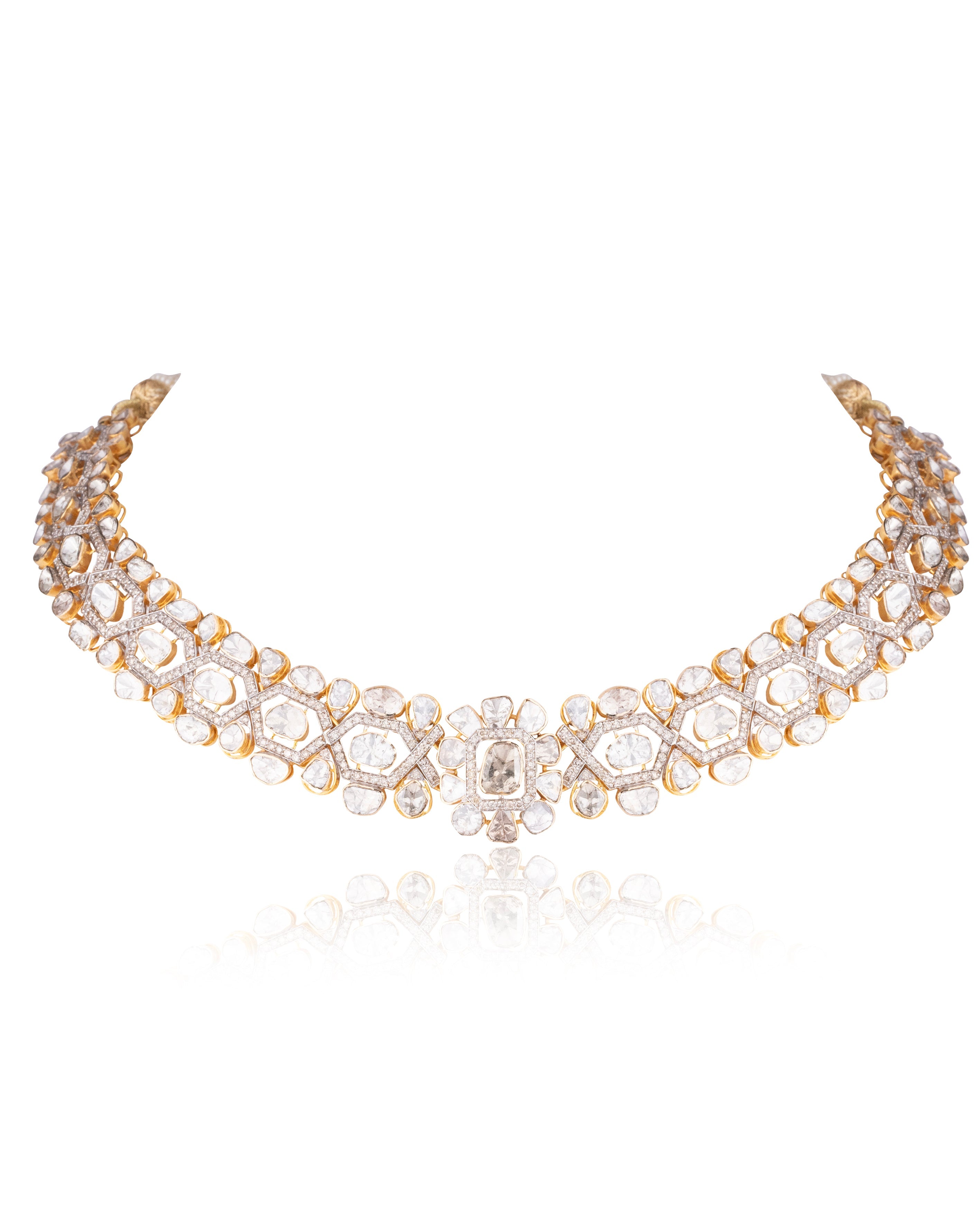 Neelam Polki And Diamond Necklace