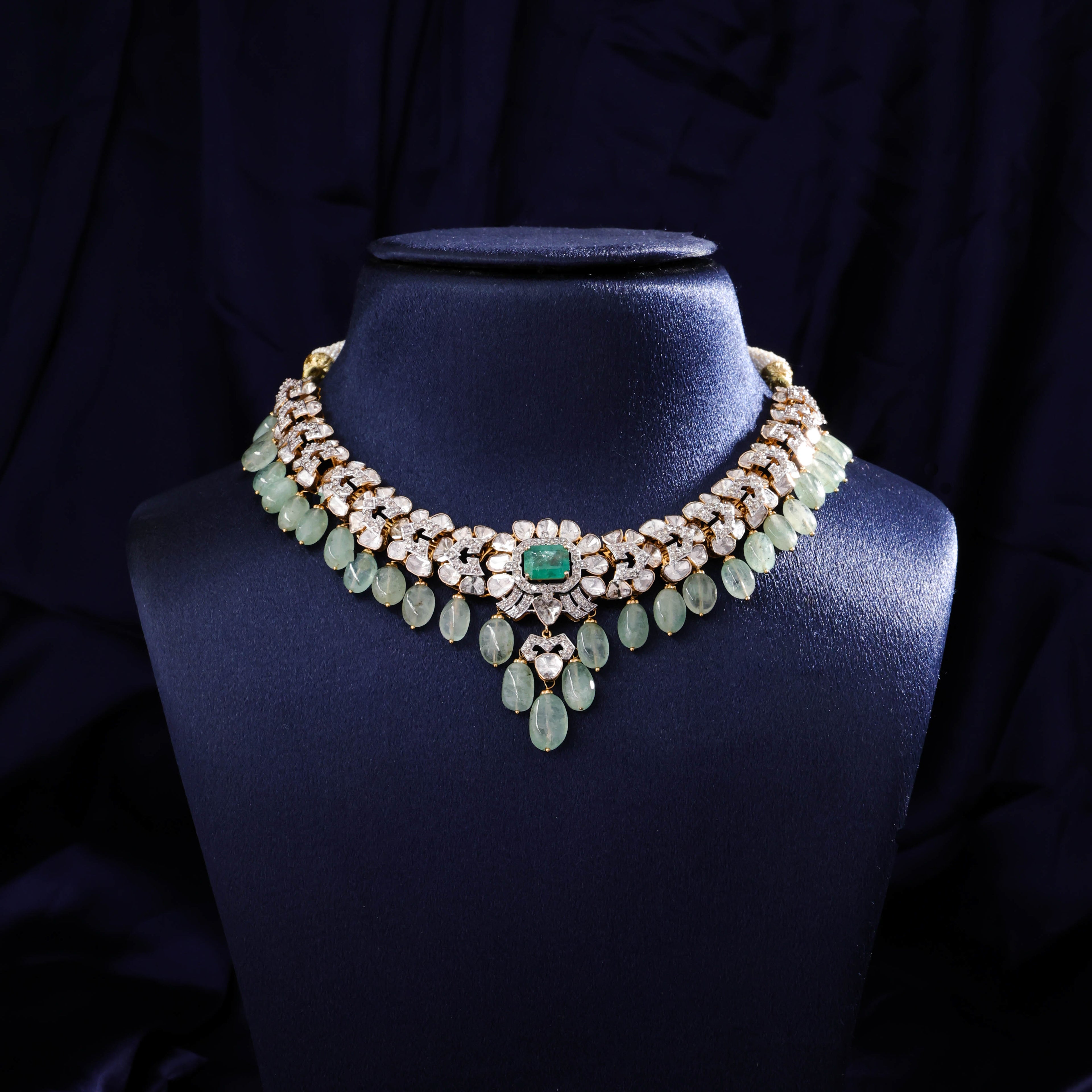 Bijou Polki And Diamond Necklace