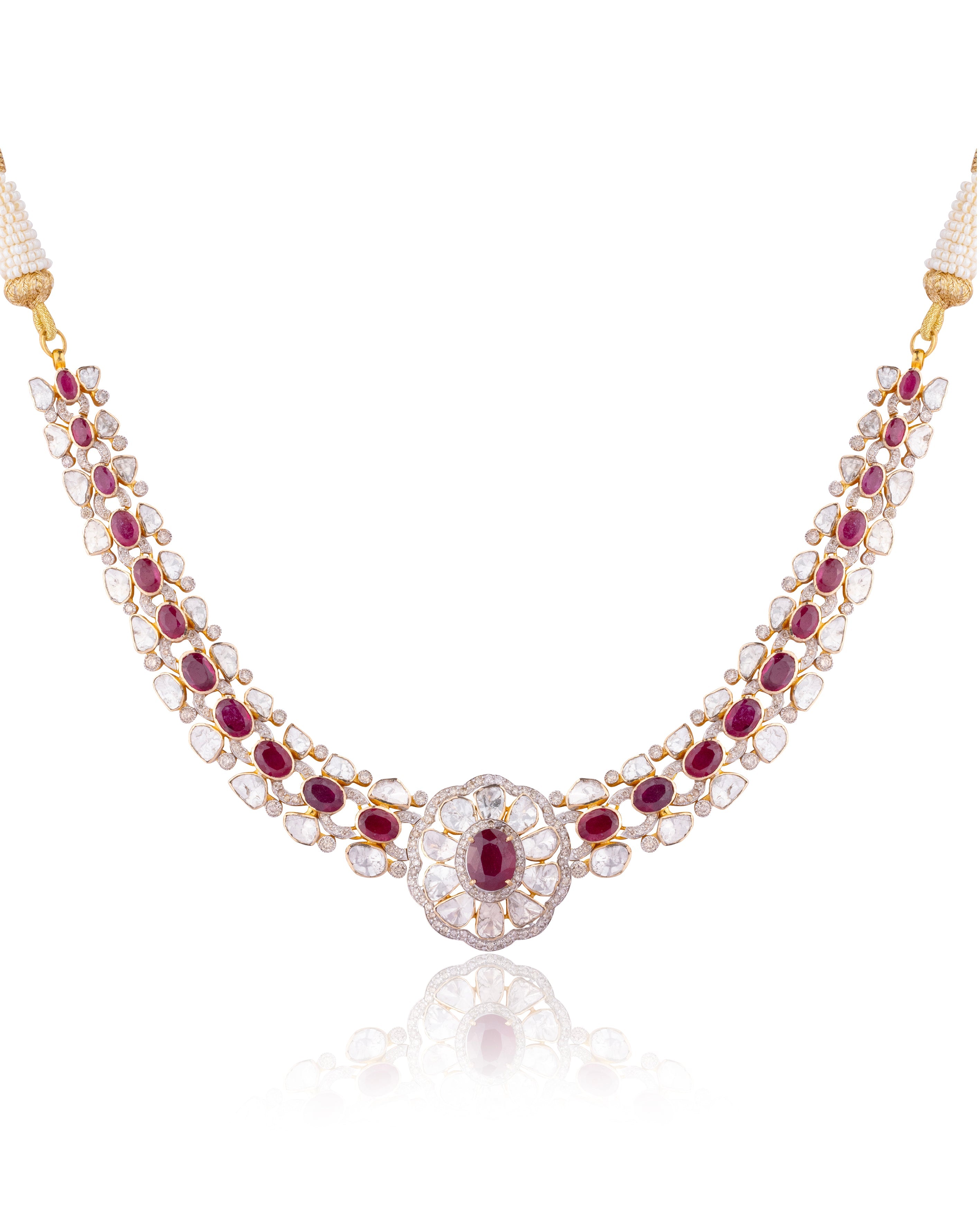 Ateeba Polki And Diamond Necklace