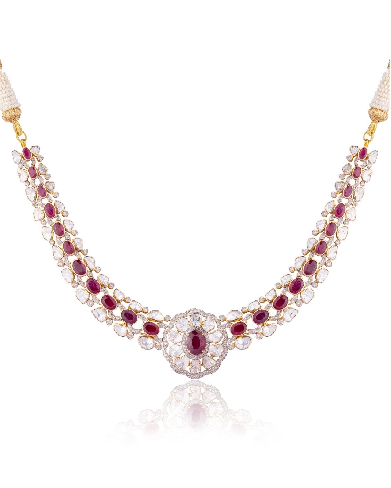 Ateeba Polki And Diamond Necklace