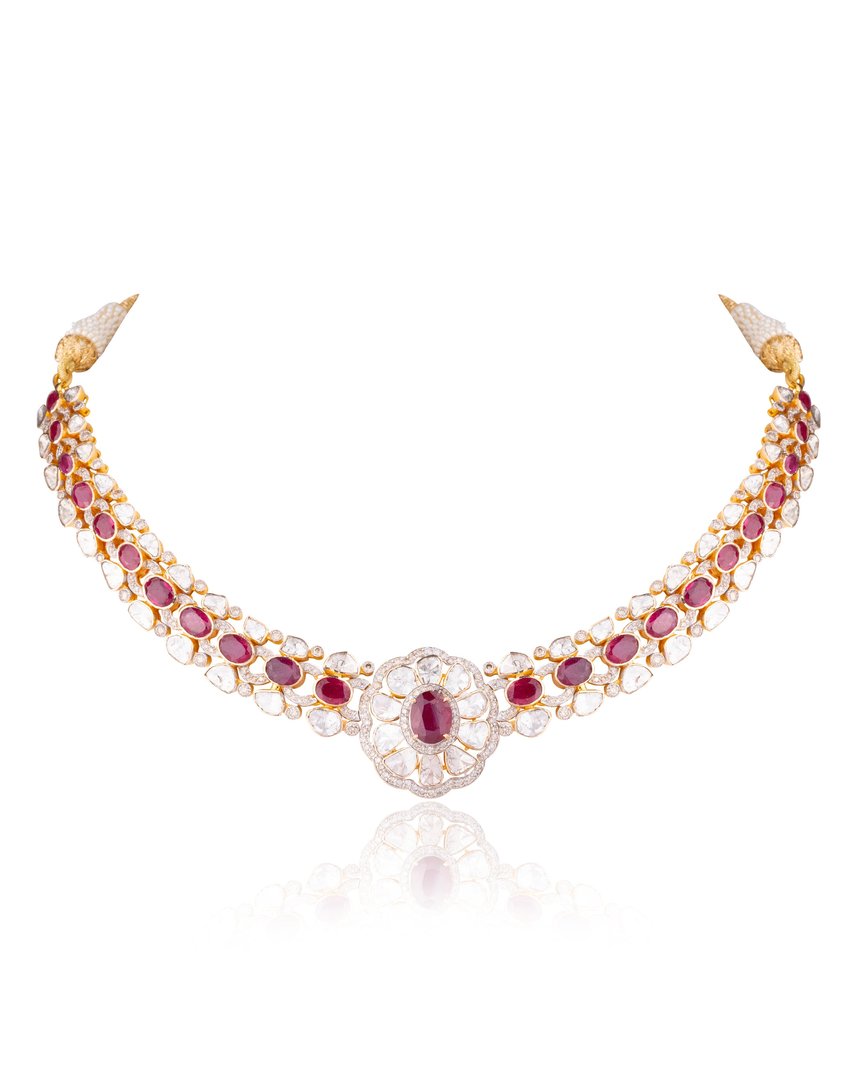 Ateeba Polki And Diamond Necklace