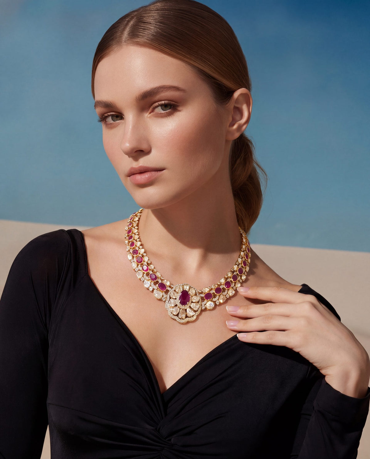 Arabelle Polki And Diamond Necklace