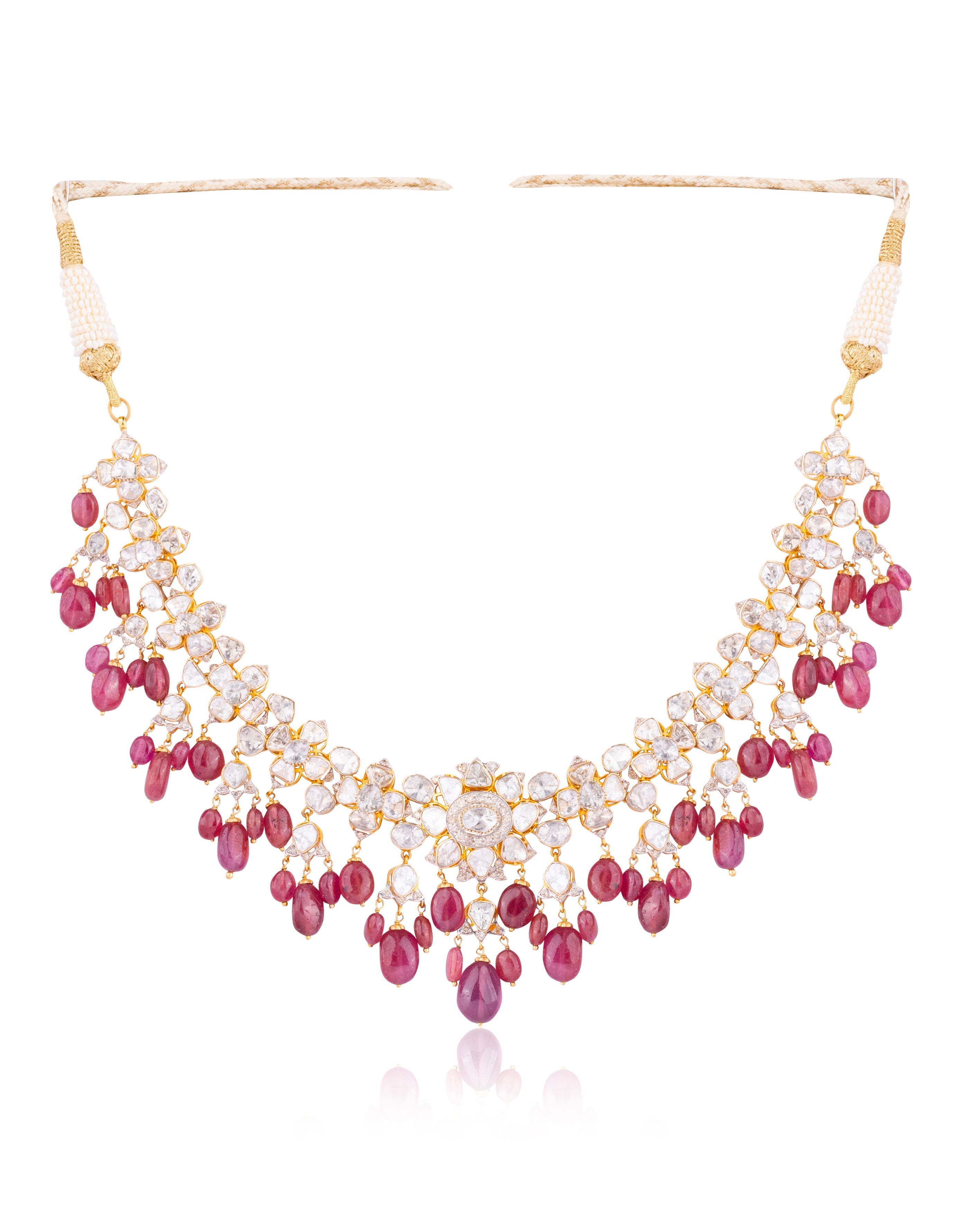 Salona Polki And Diamond Necklace
