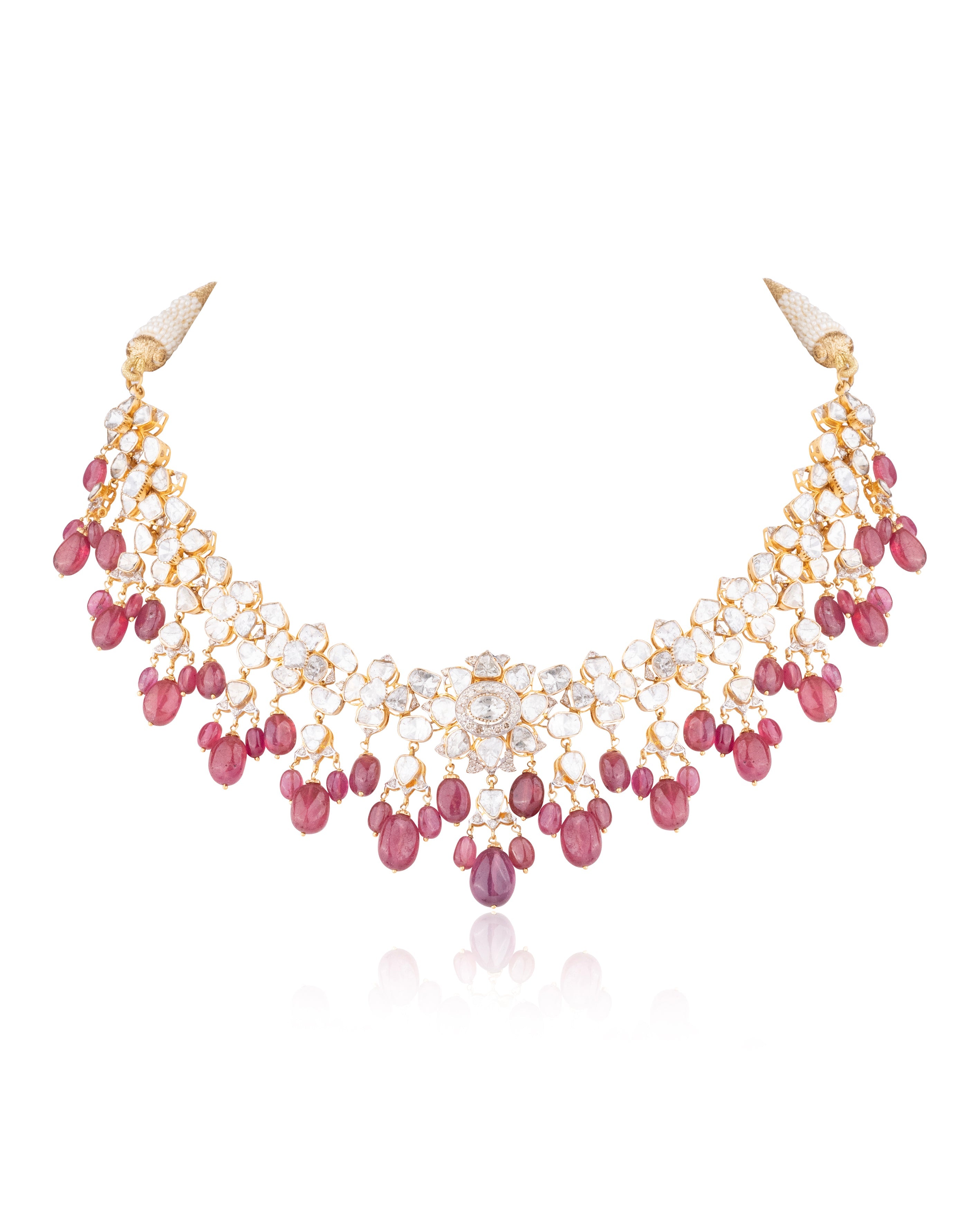 Salona Polki And Diamond Necklace