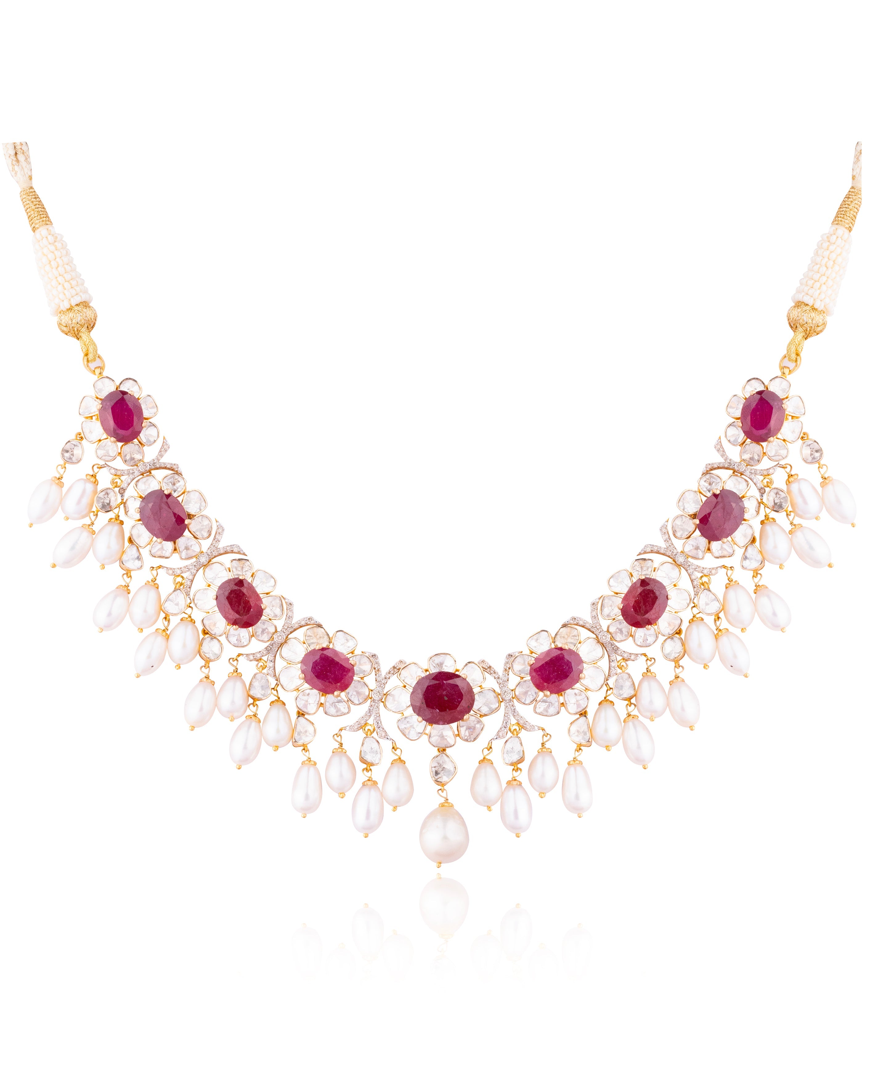 Shubha Polki And Diamond Necklace