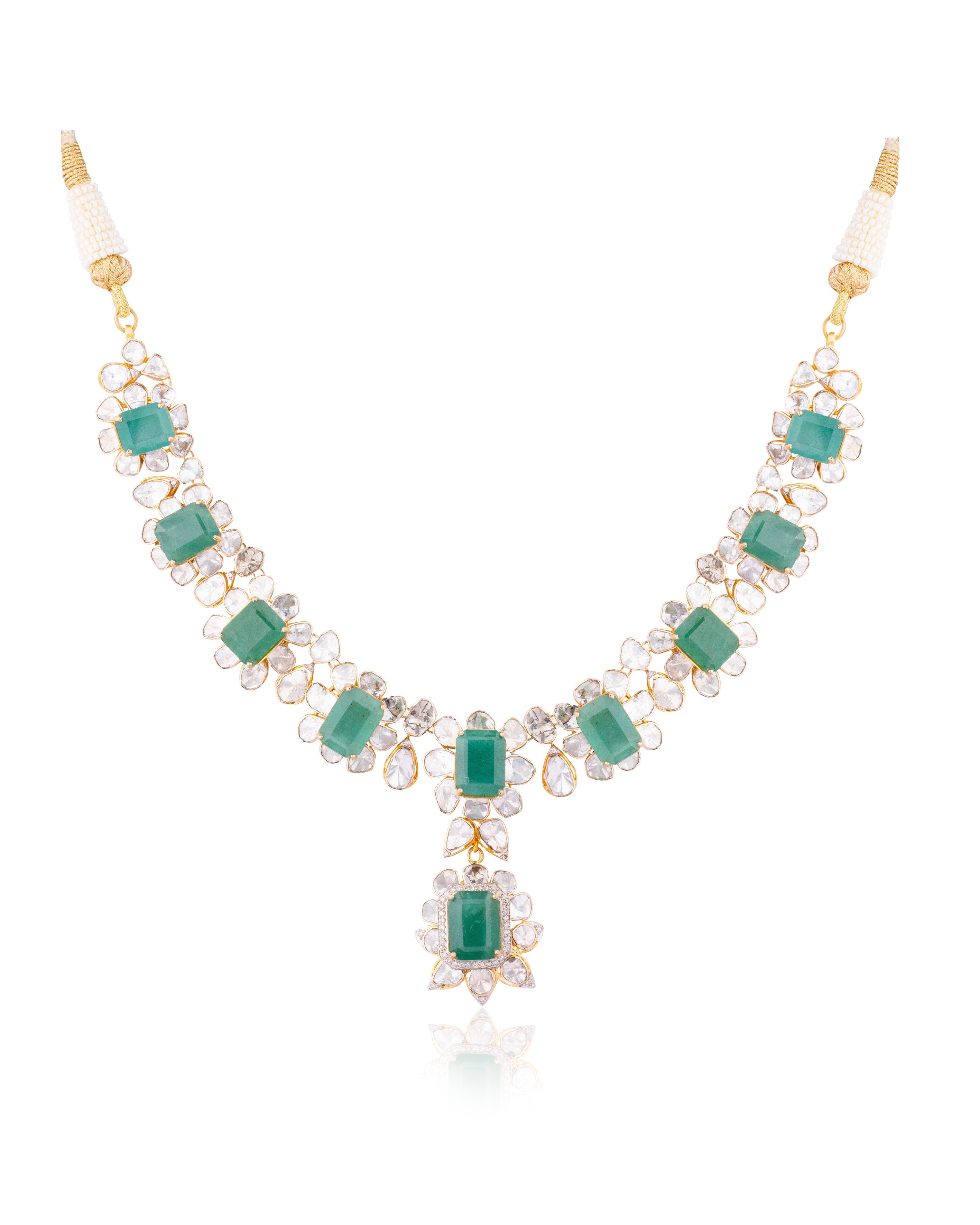 Ruhi Polki And Diamond Necklace