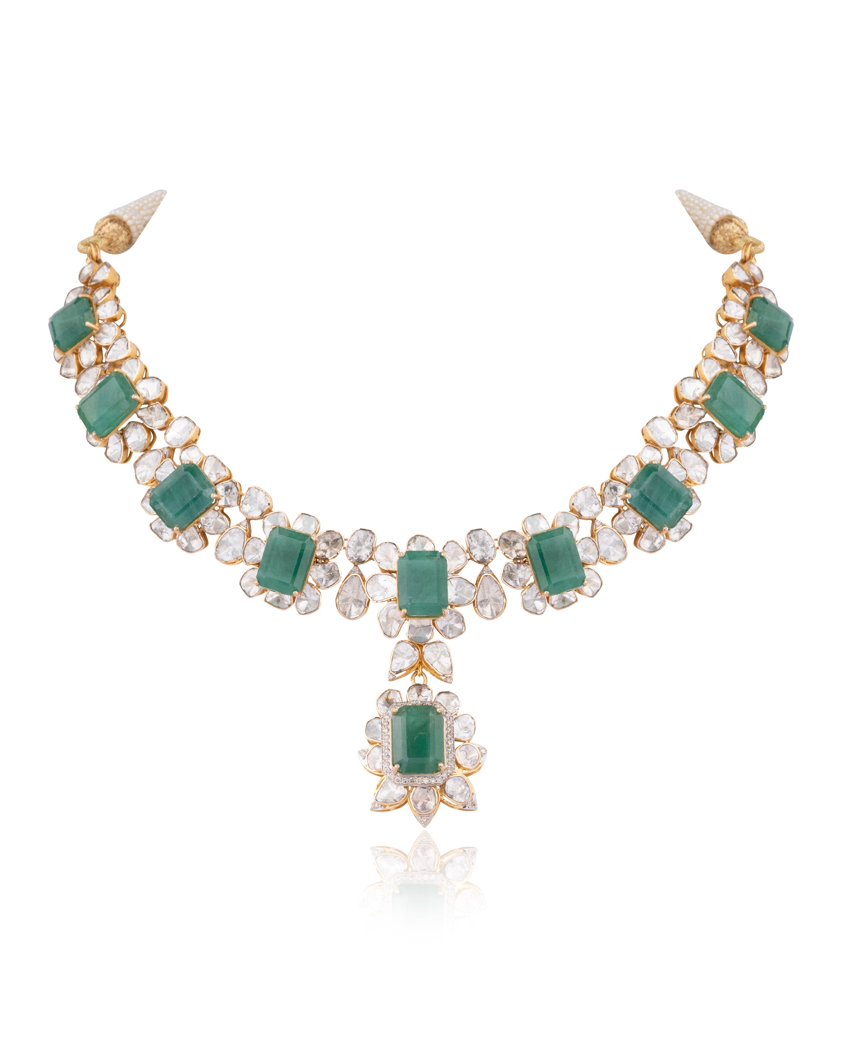 Ruhi Polki And Diamond Necklace