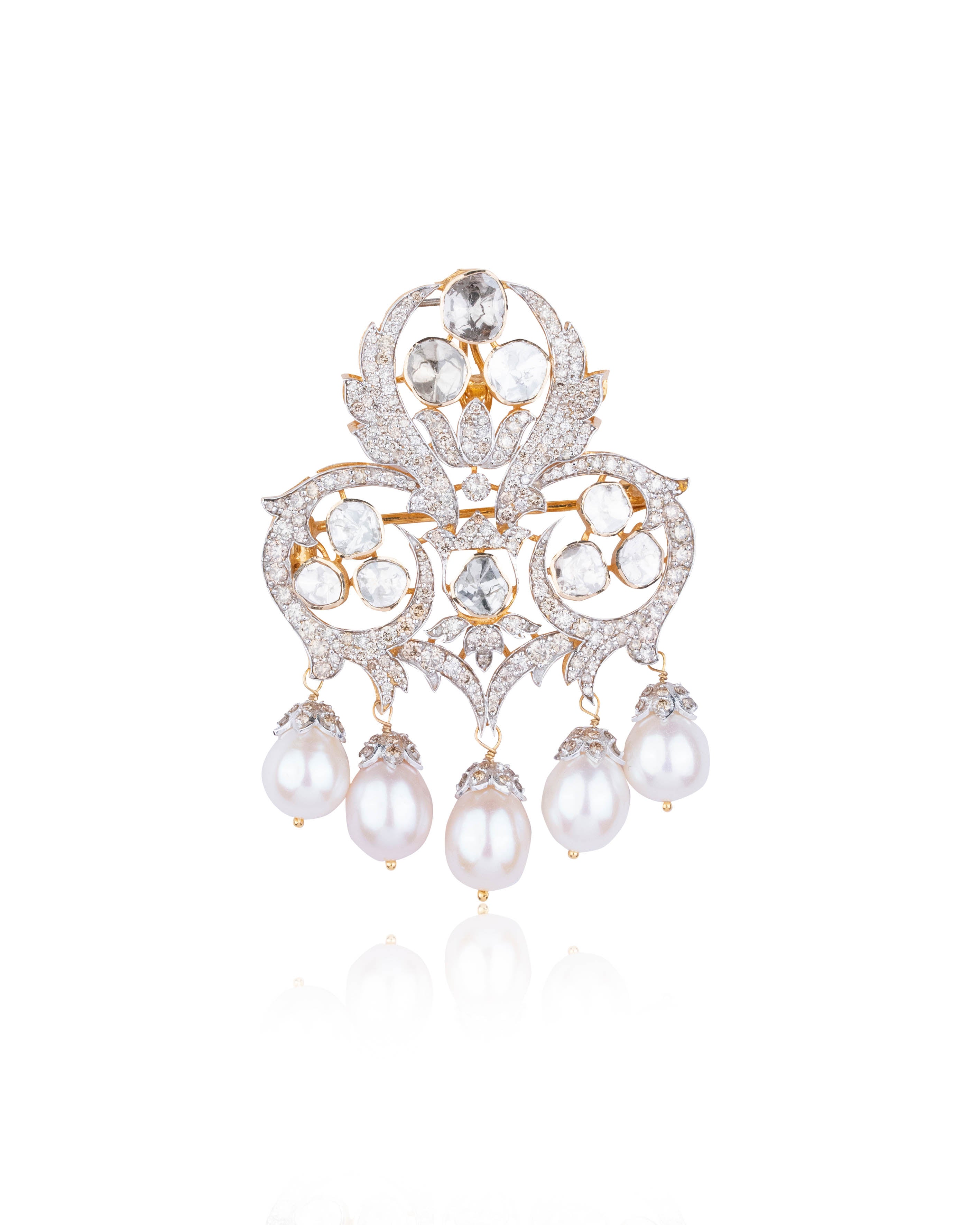 Bhavika Polki And Diamond Pendant