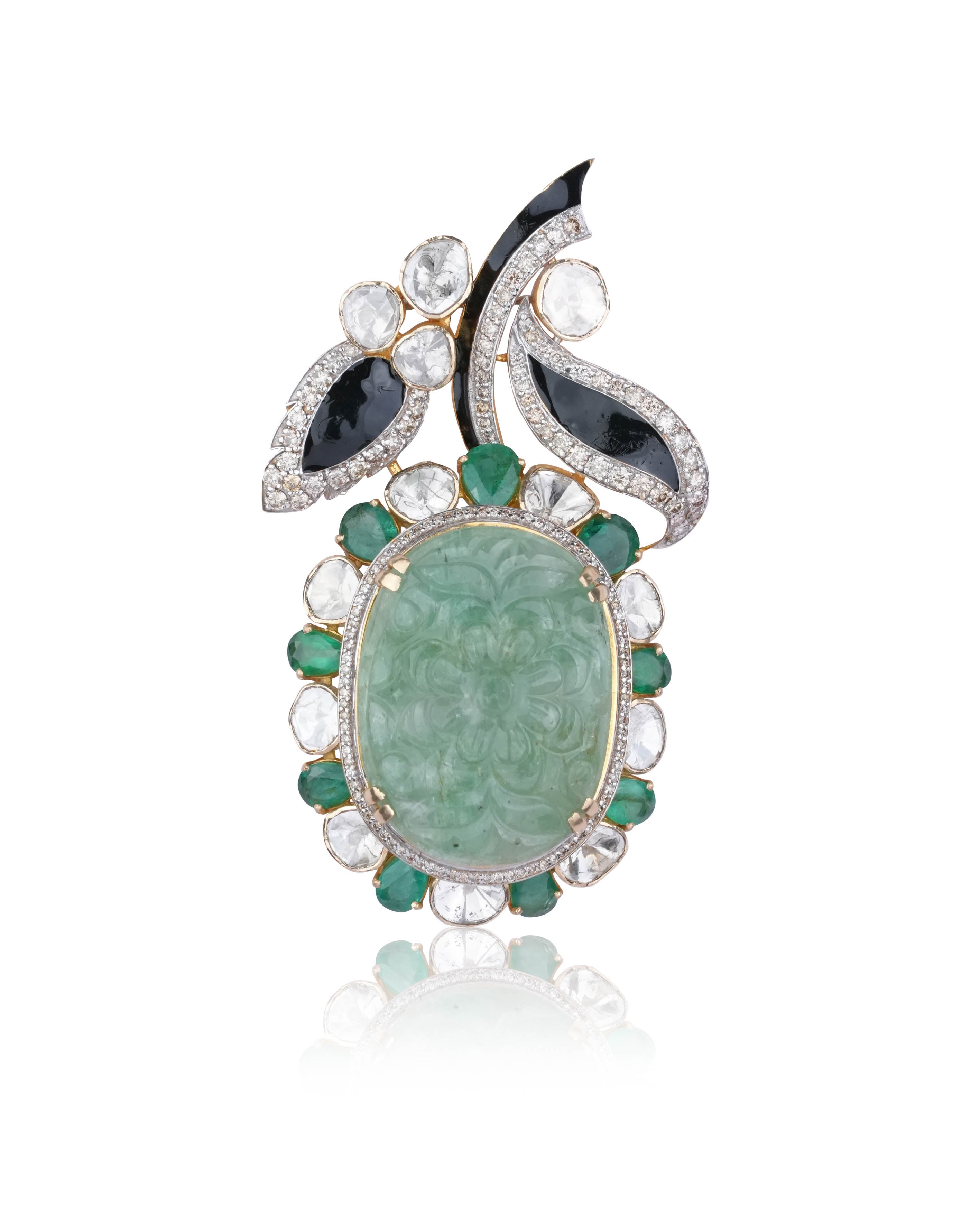 falak Polki And Diamond Pendant