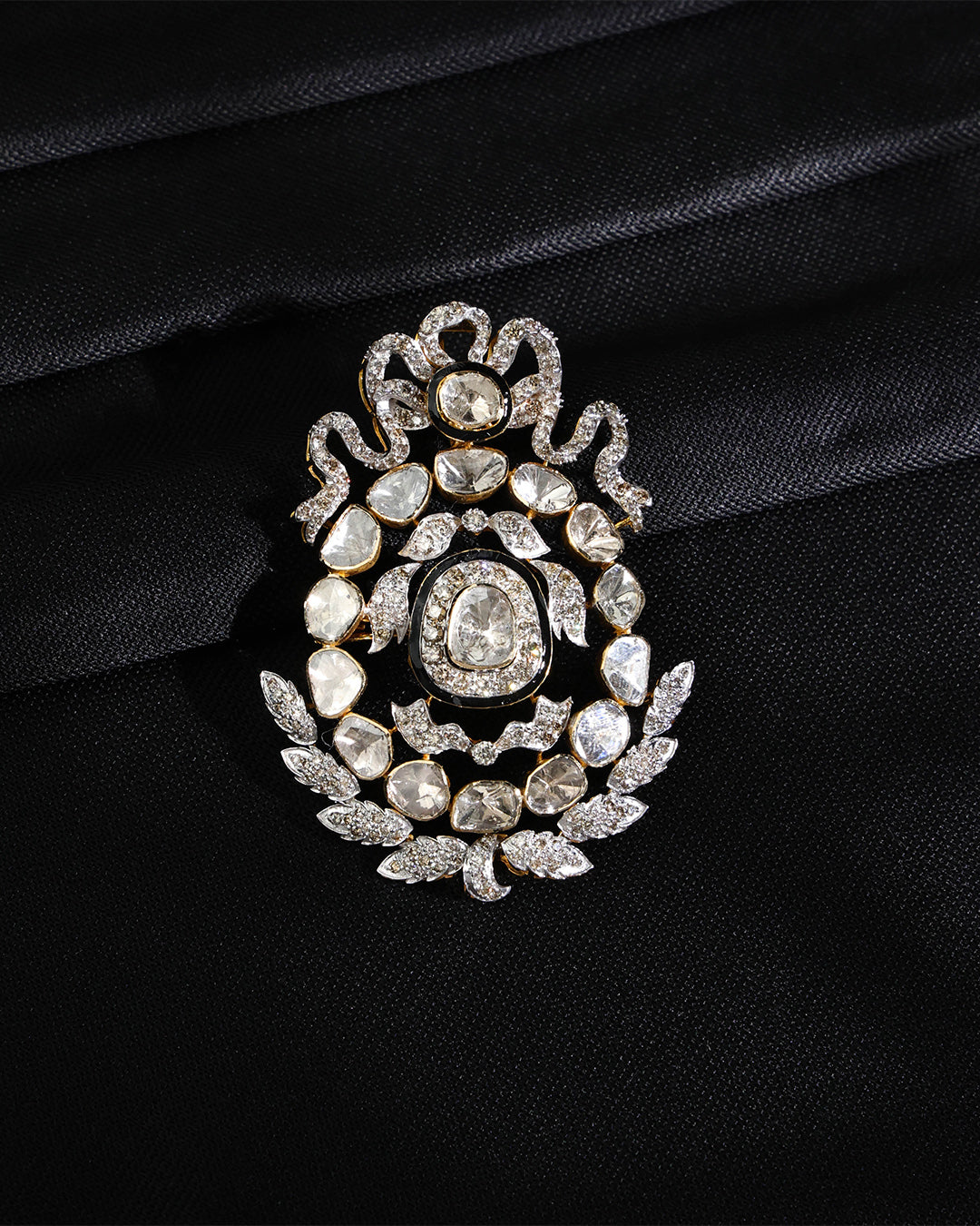 Tyrel Polki And Diamond Brooch