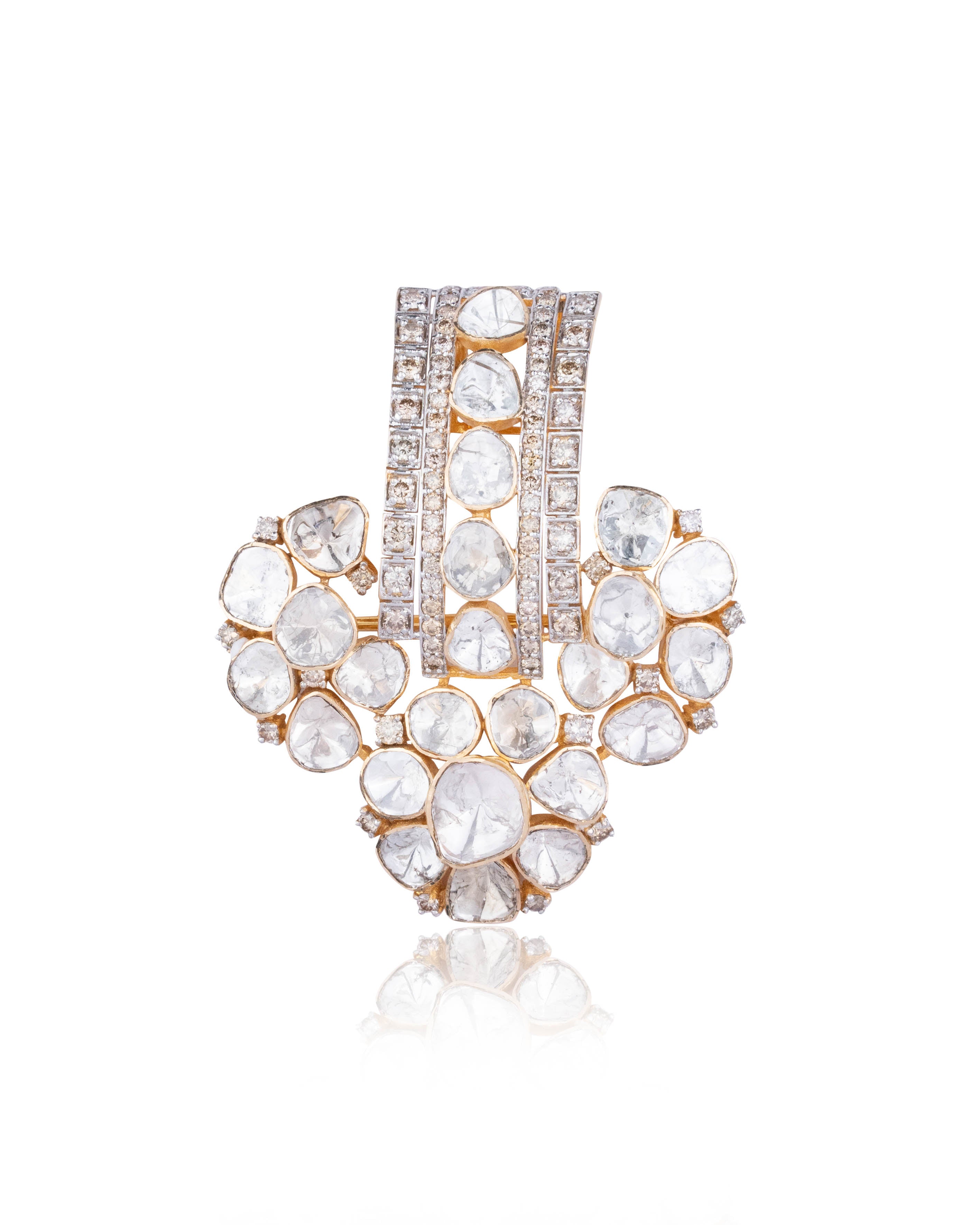 Gaurika Polki And Diamond Pendant