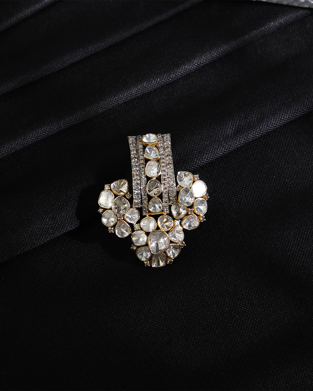 Varen Polki And Diamond Brooch