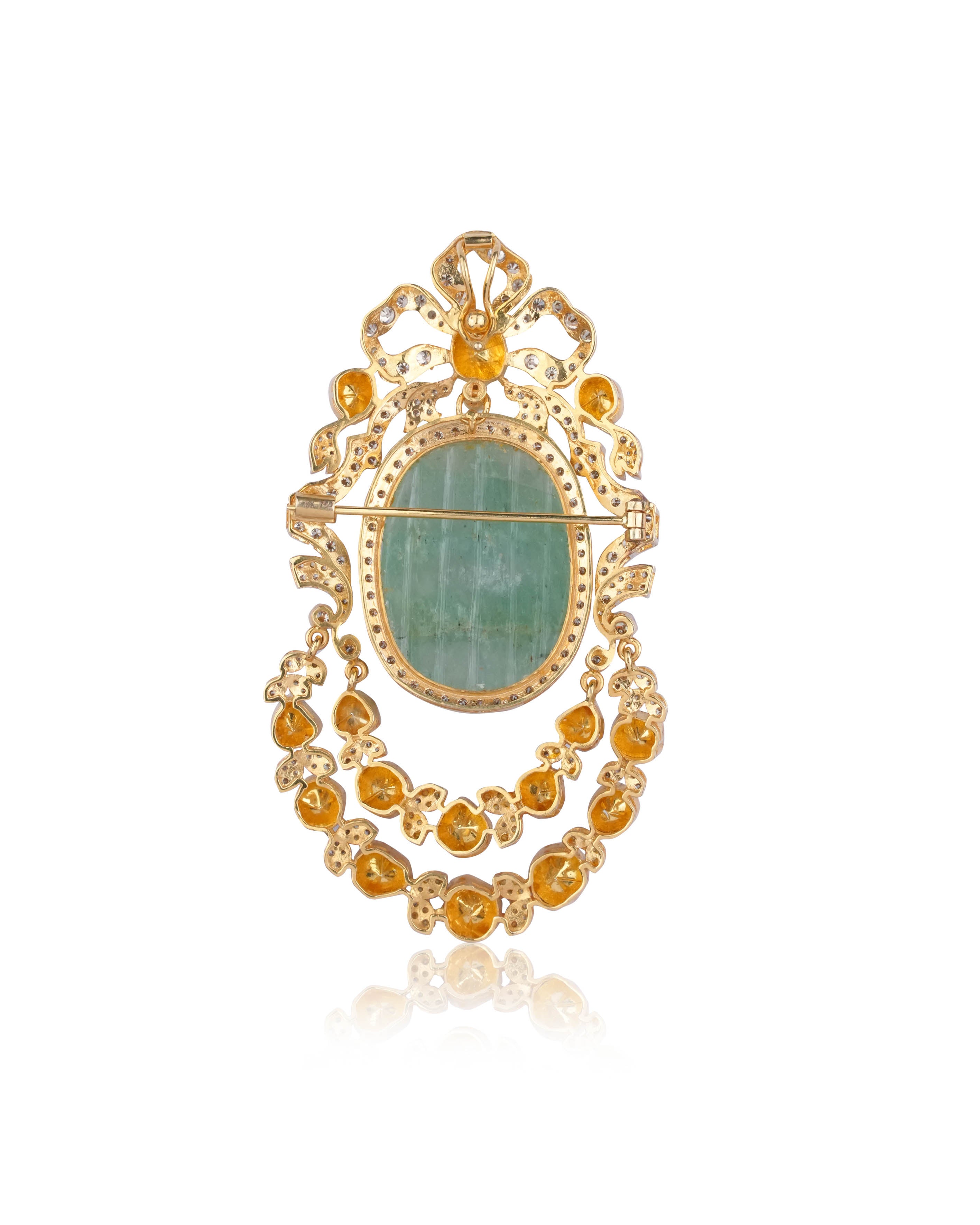 Damini Polki And Diamond Pendant