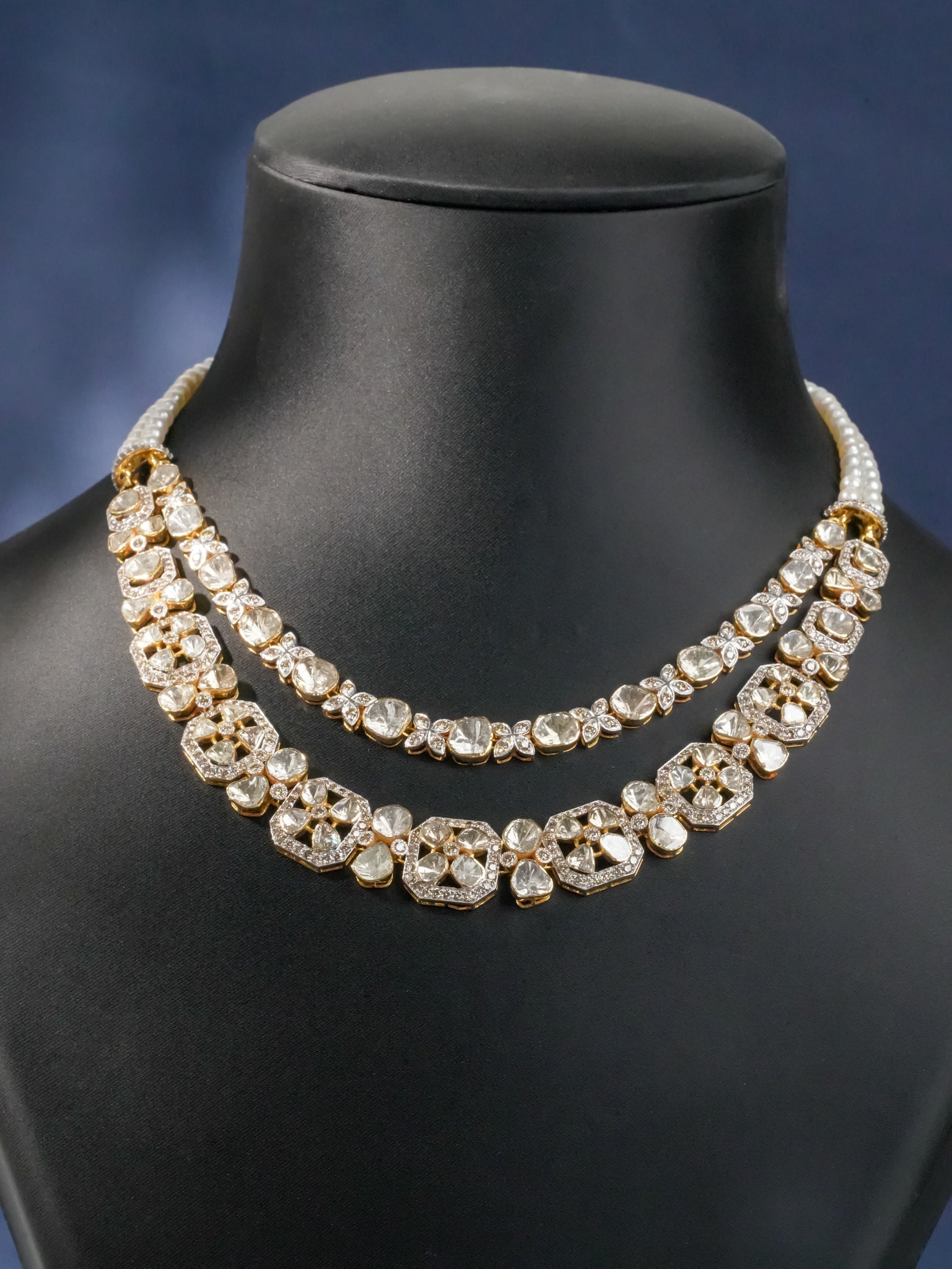 Aakshi Polki And Diamond Necklace