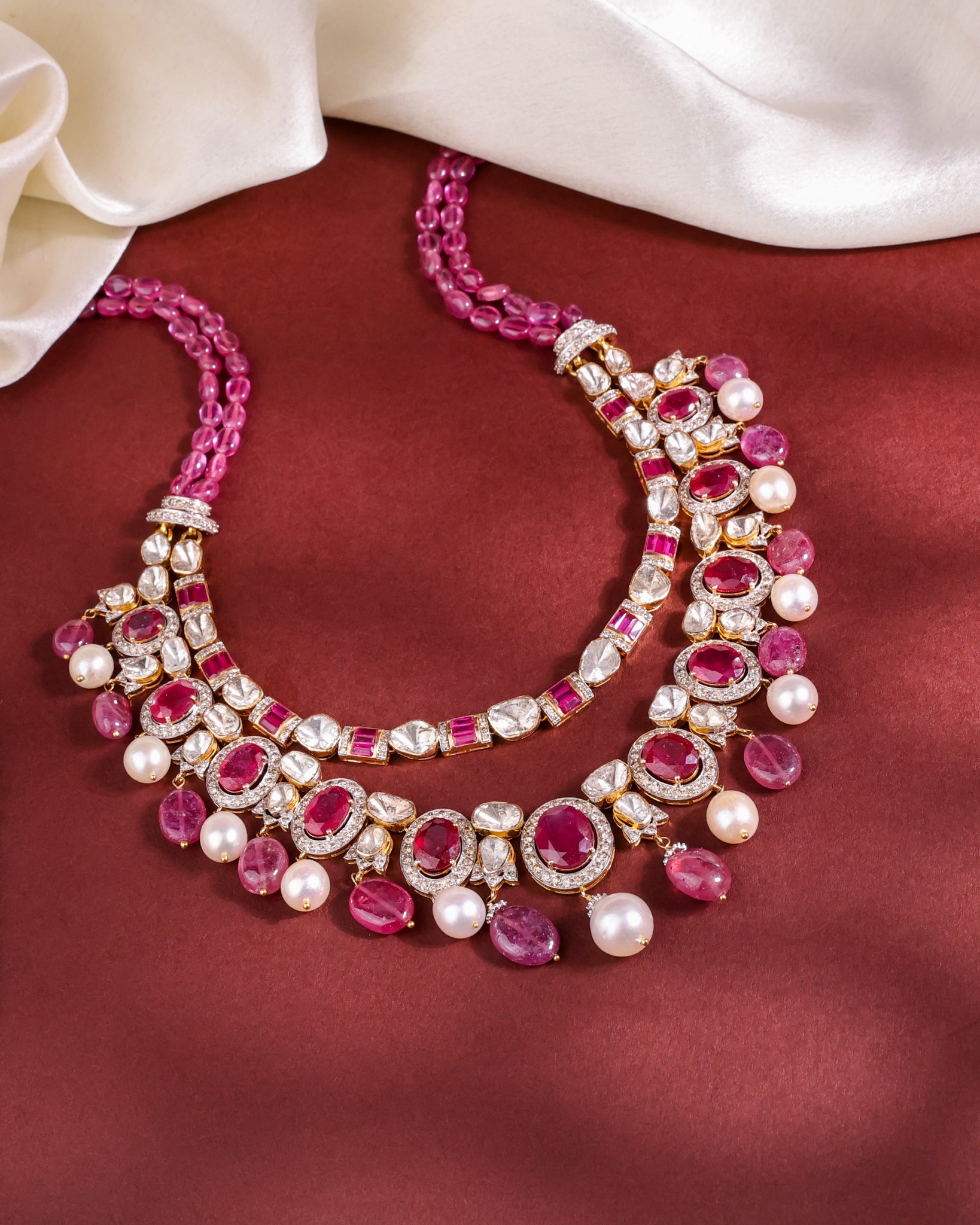 Mukti Polki And Diamond Necklace
