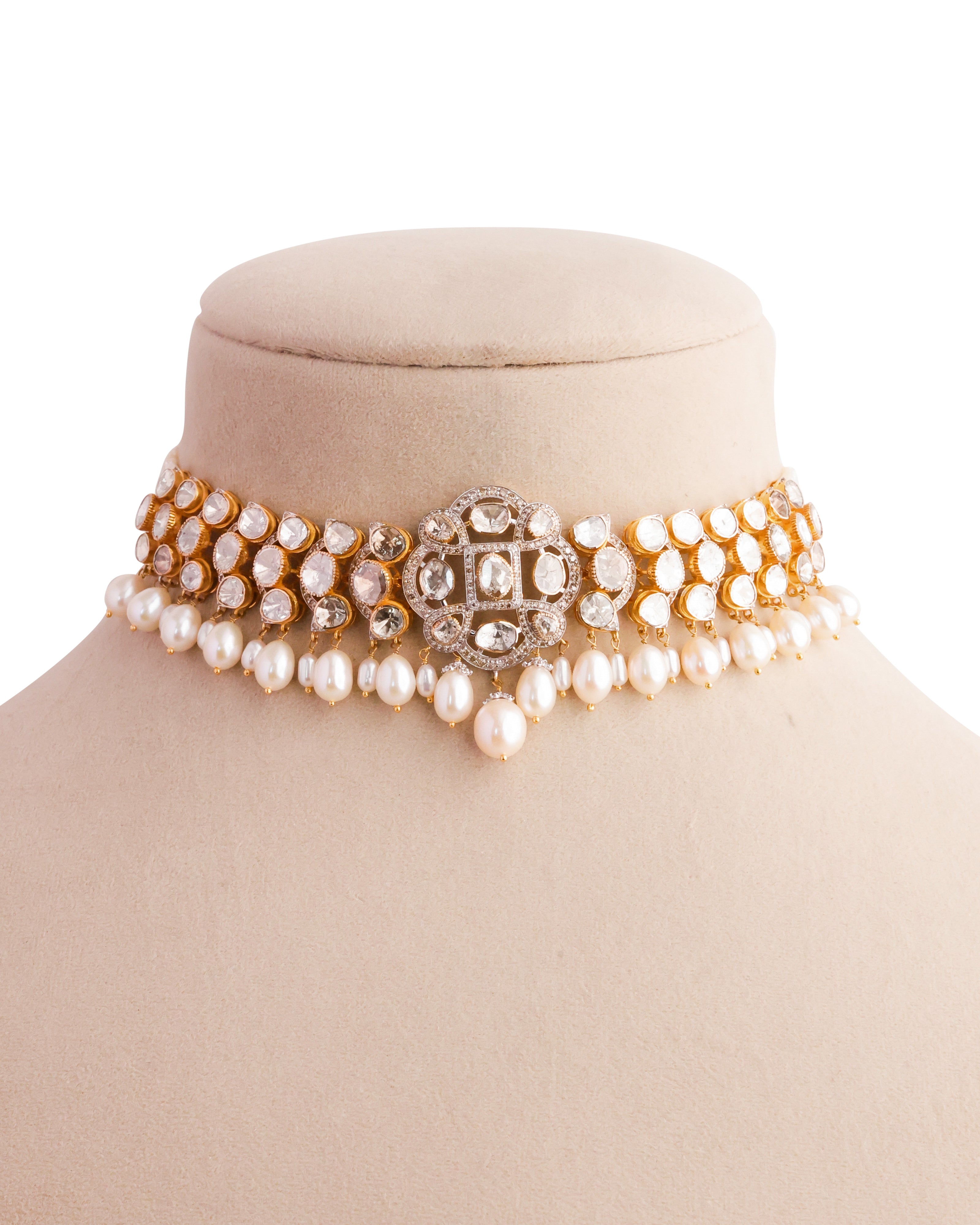 Aajita Polki And Diamond Choker