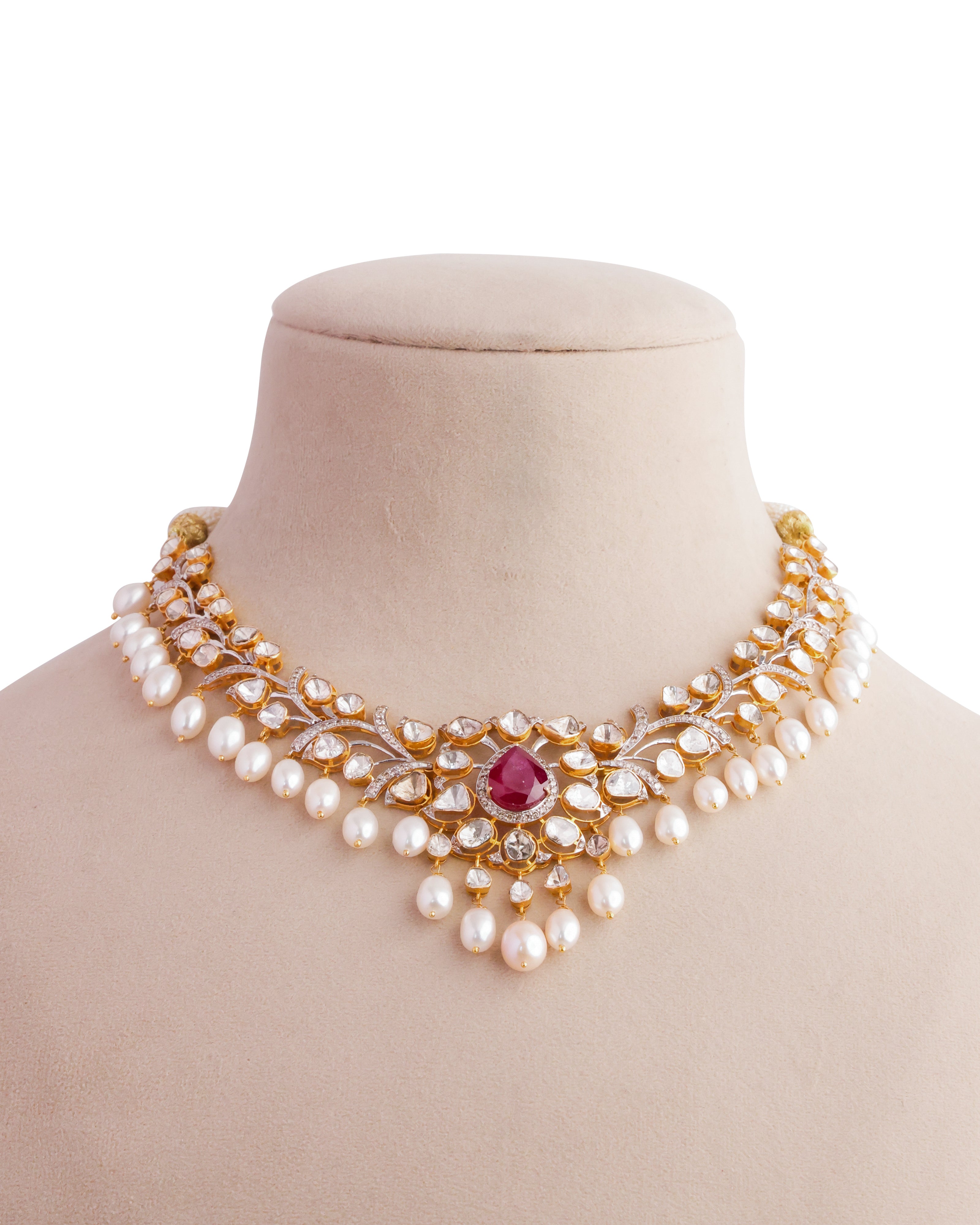 Addy Polki And Diamond Necklace