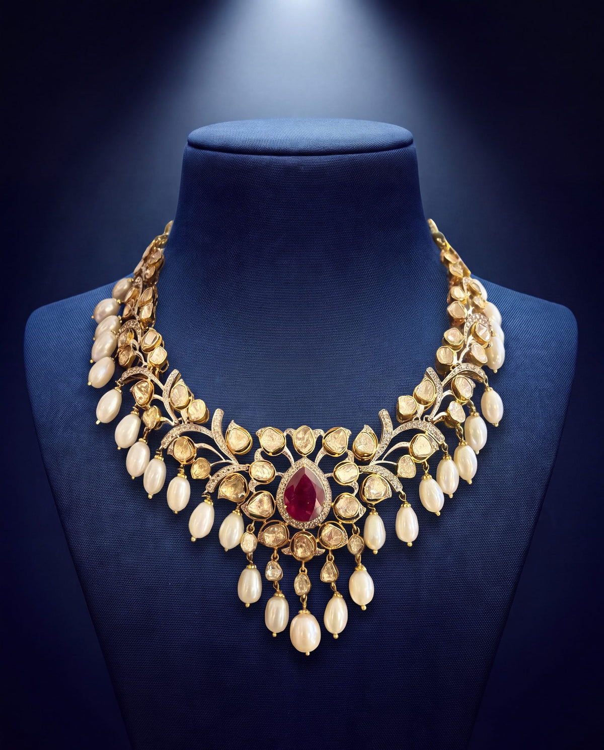 Addy Polki And Diamond Necklace