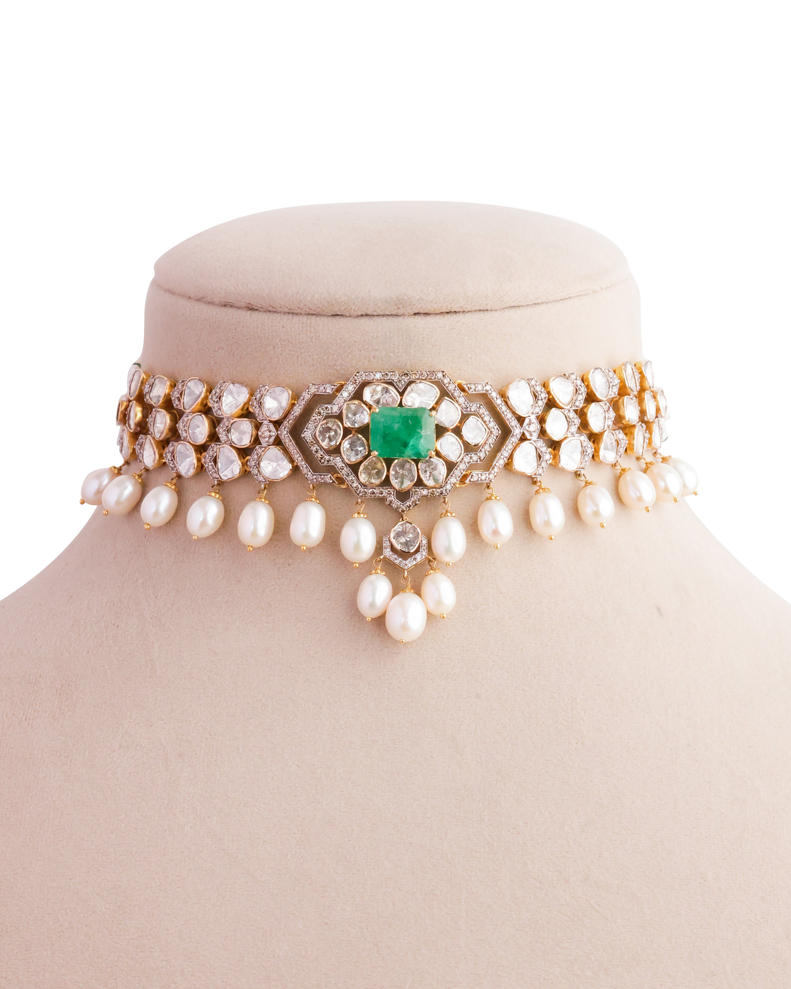 Aaina Polki And Diamond Choker