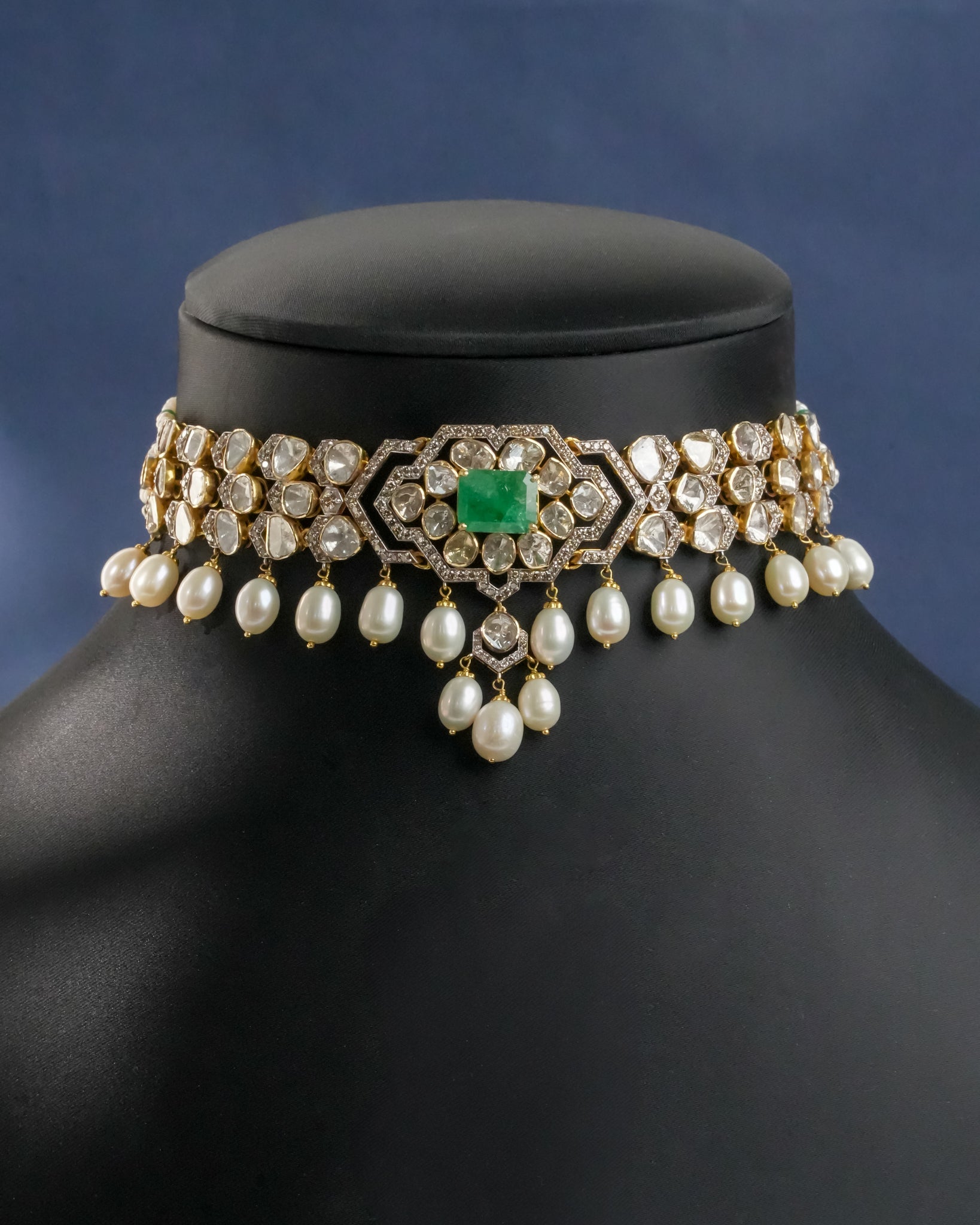 Aaina Polki And Diamond Choker