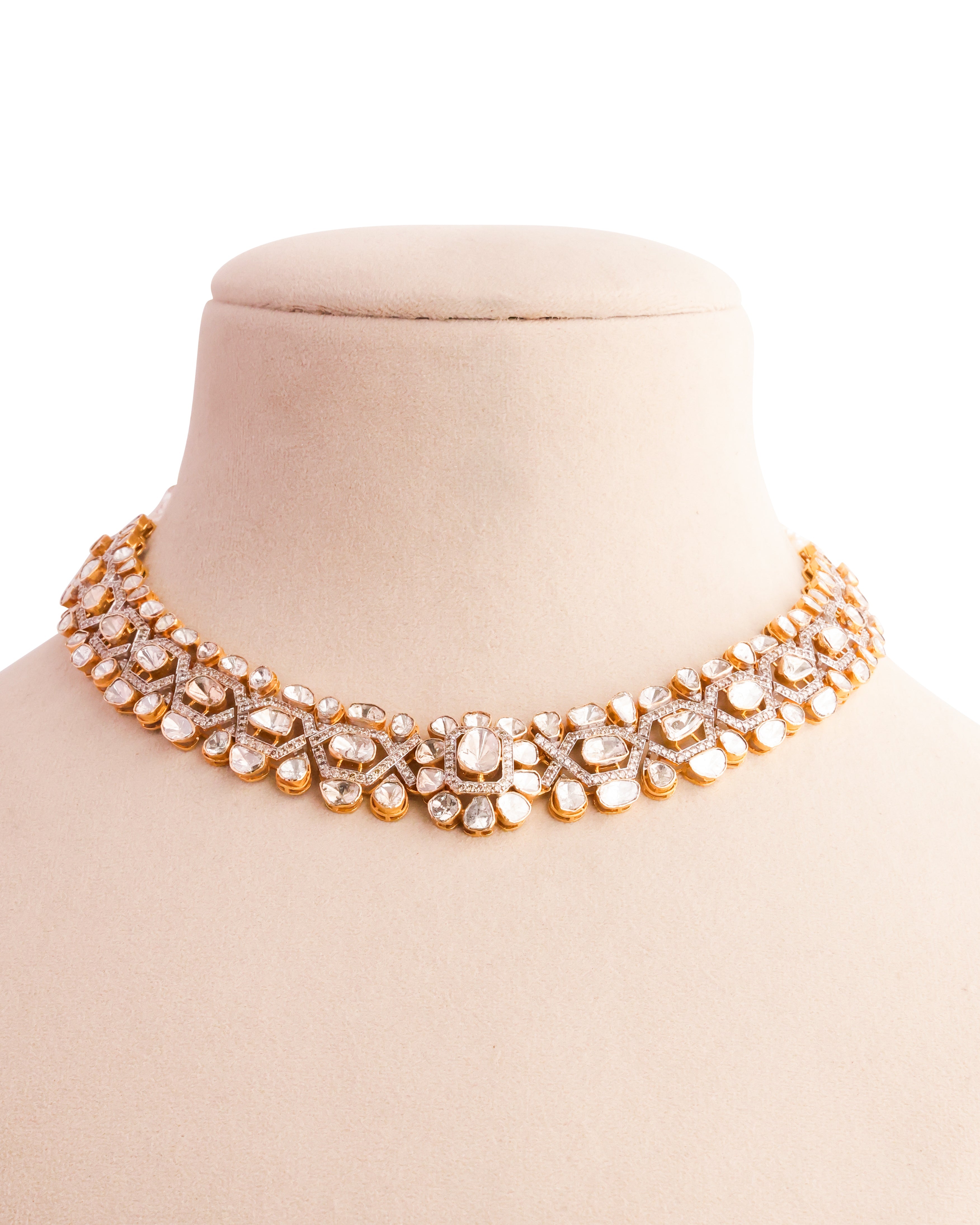 Aaiushi Polki And Diamond Necklace