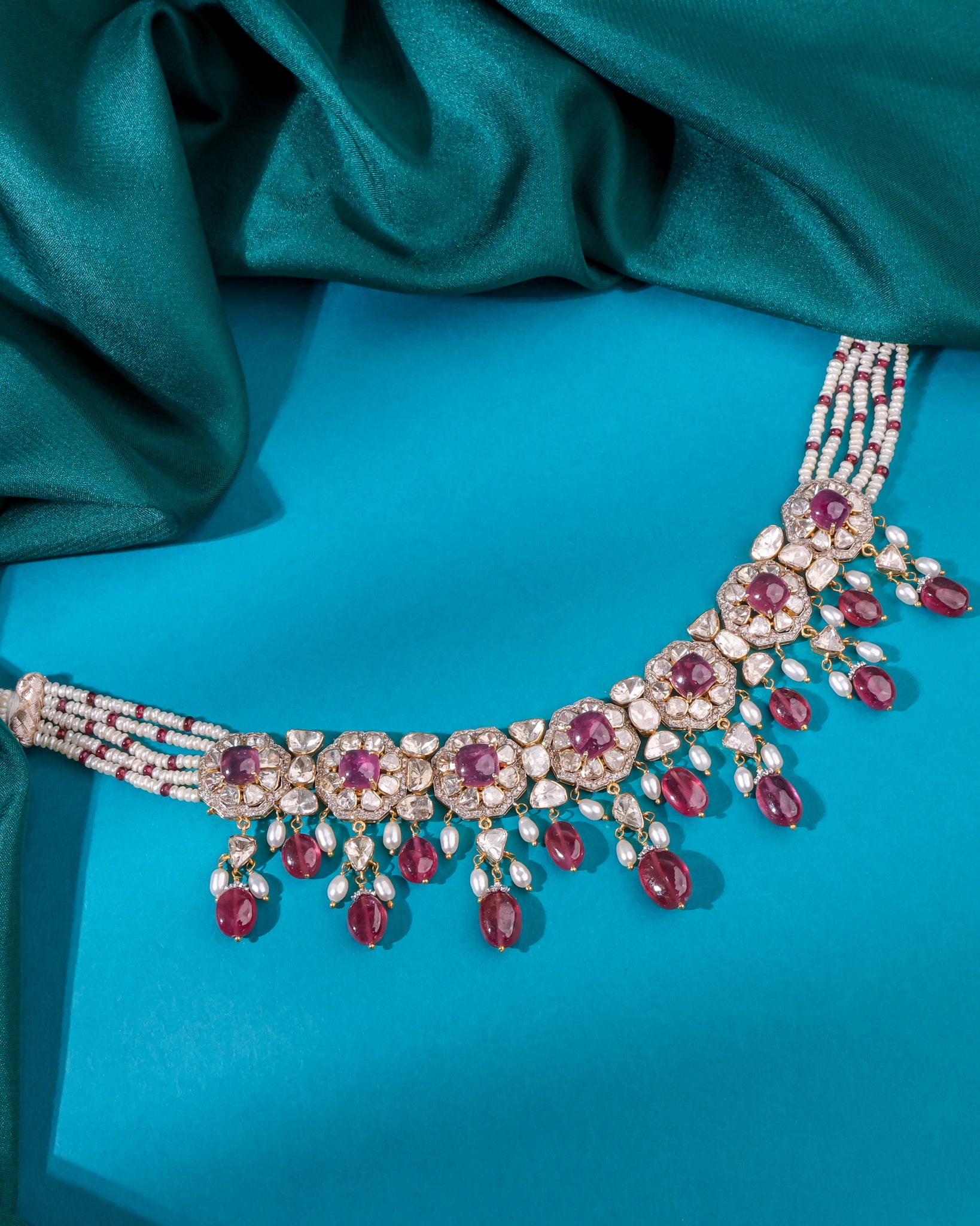 Aadya Polki And Diamond Choker