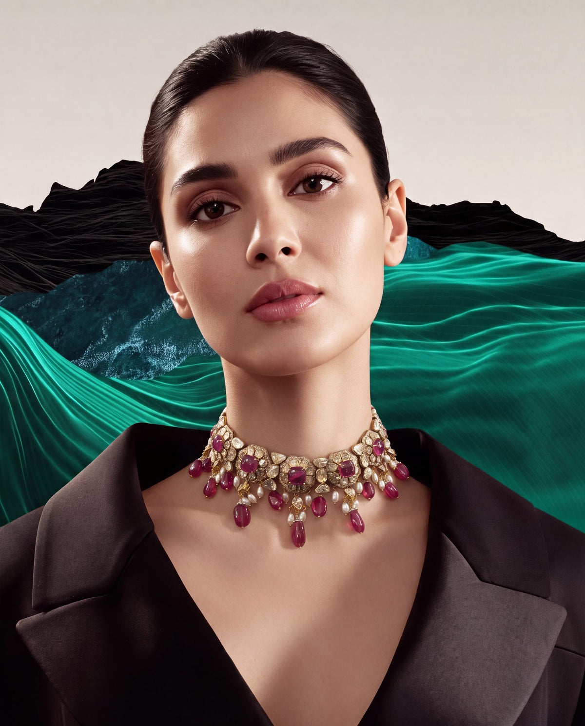 Aadya Polki And Diamond Choker