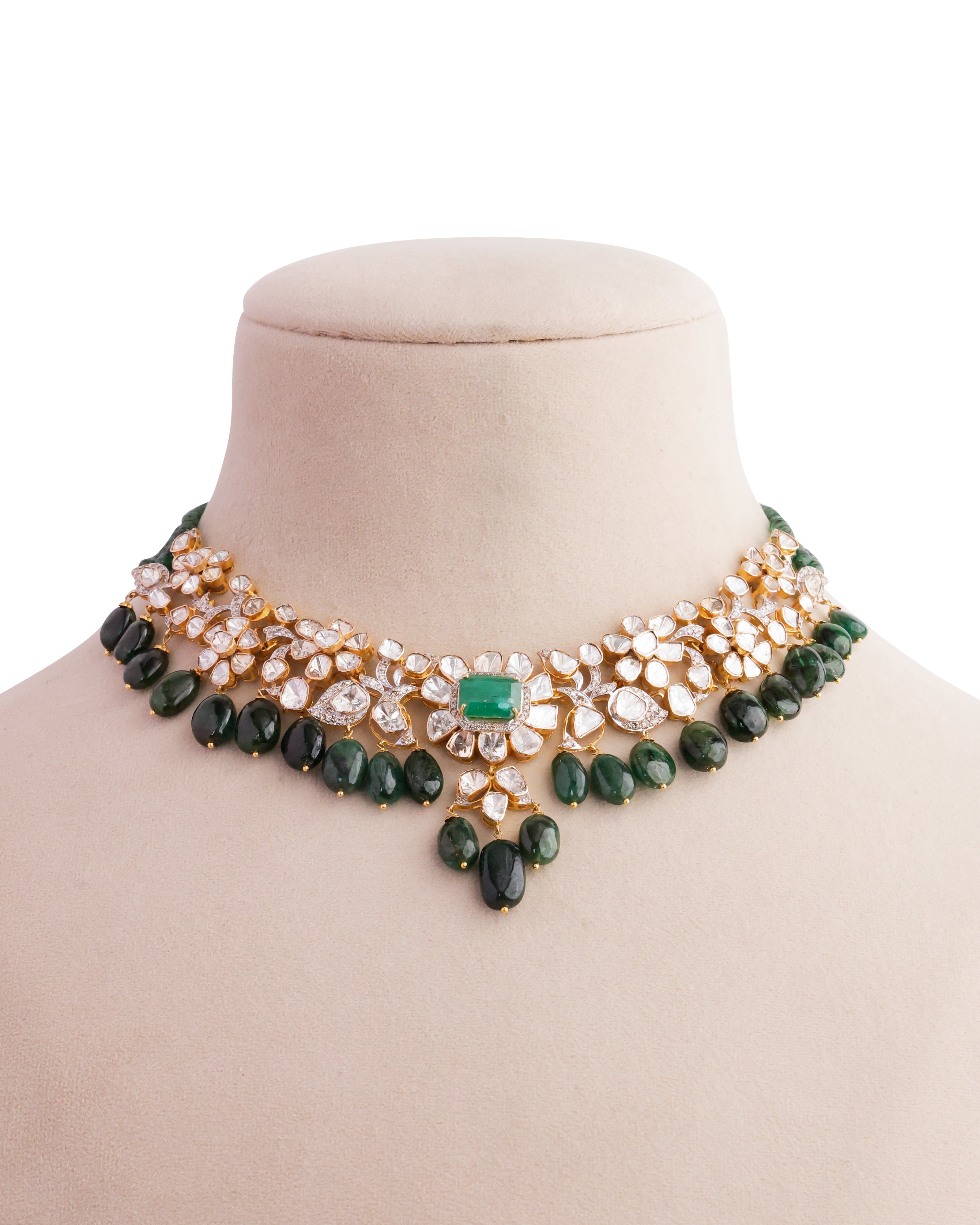 Aayra Polki And Diamond Necklace