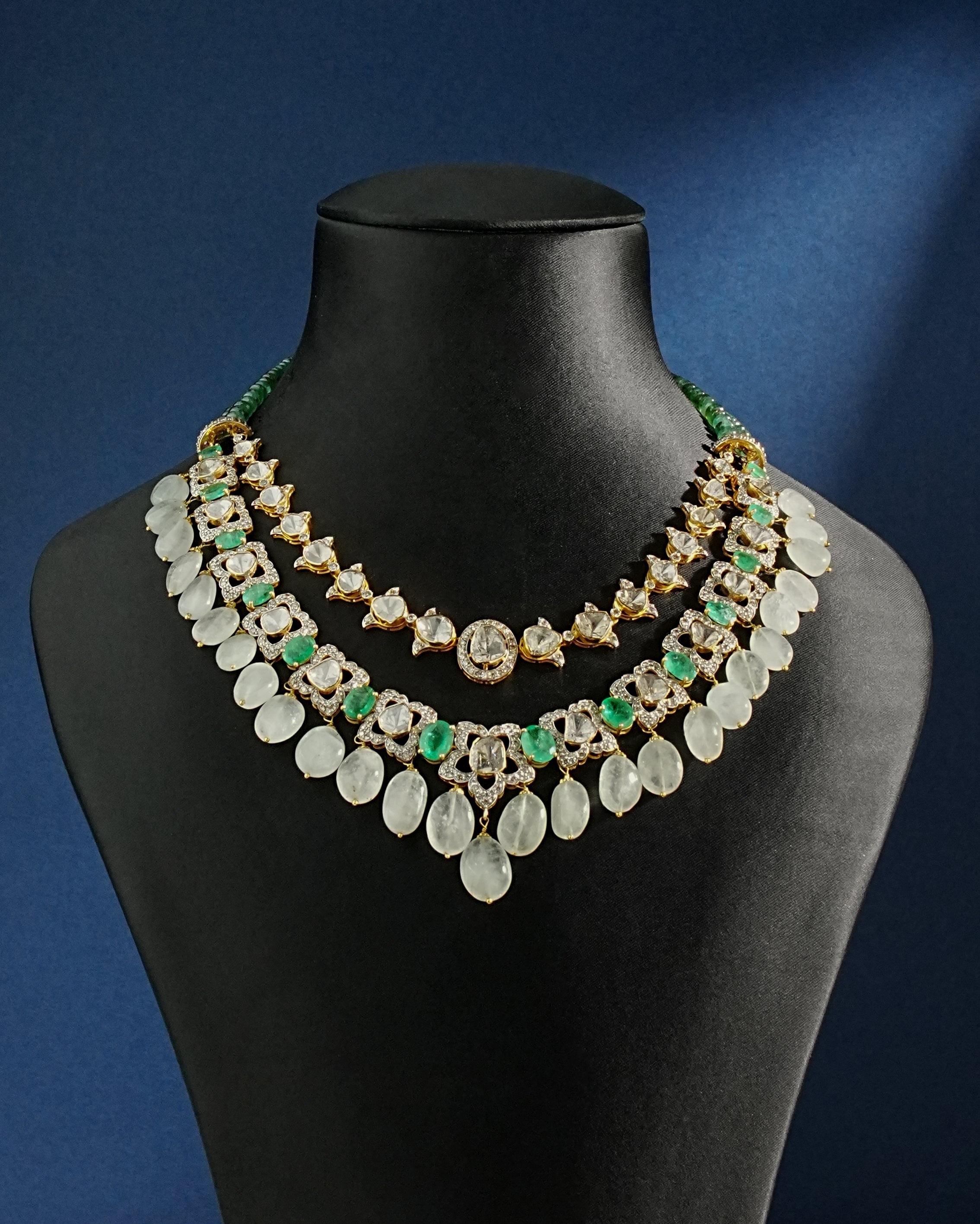 Pivari Polki And Diamond Necklace