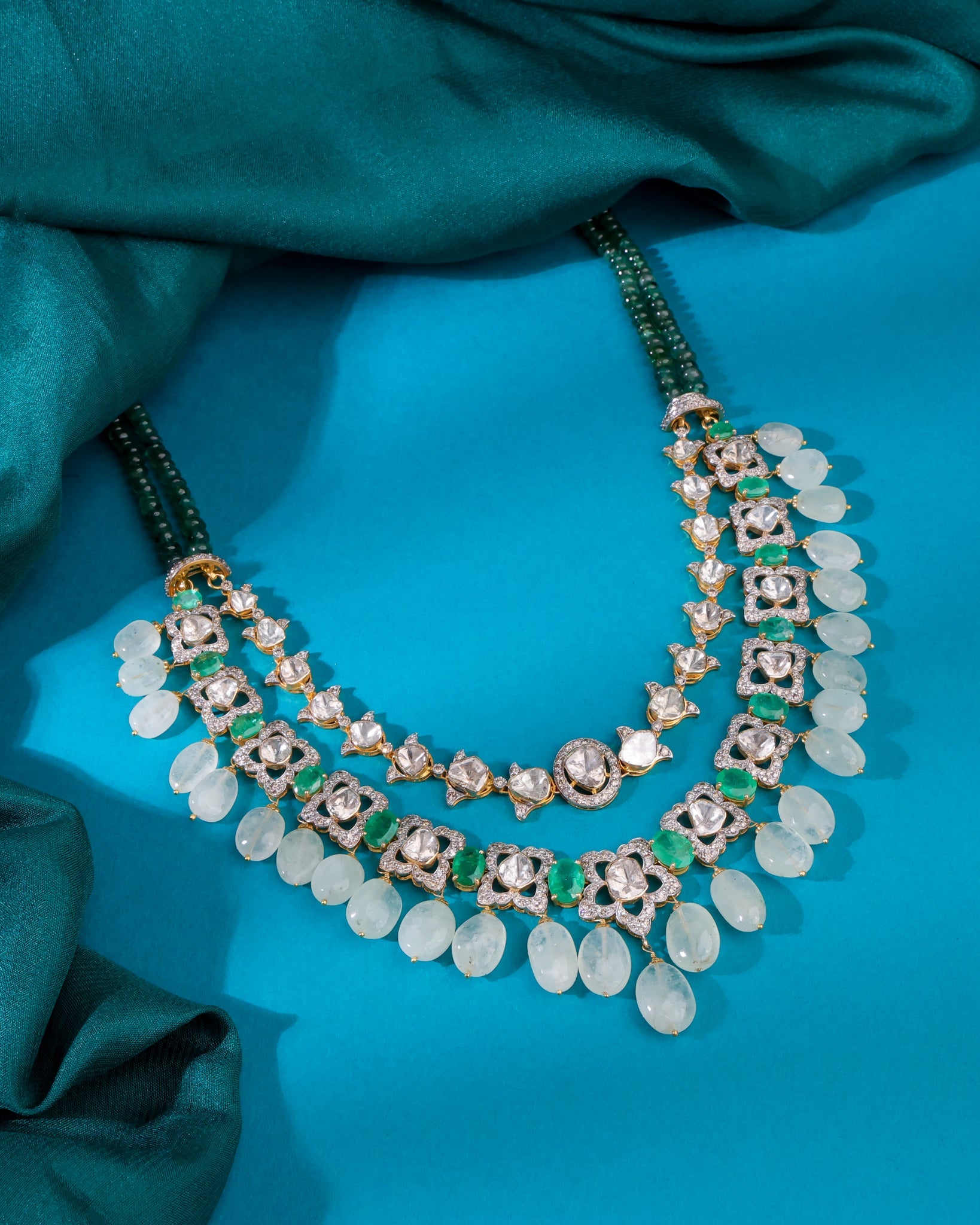 Pivari Polki And Diamond Necklace