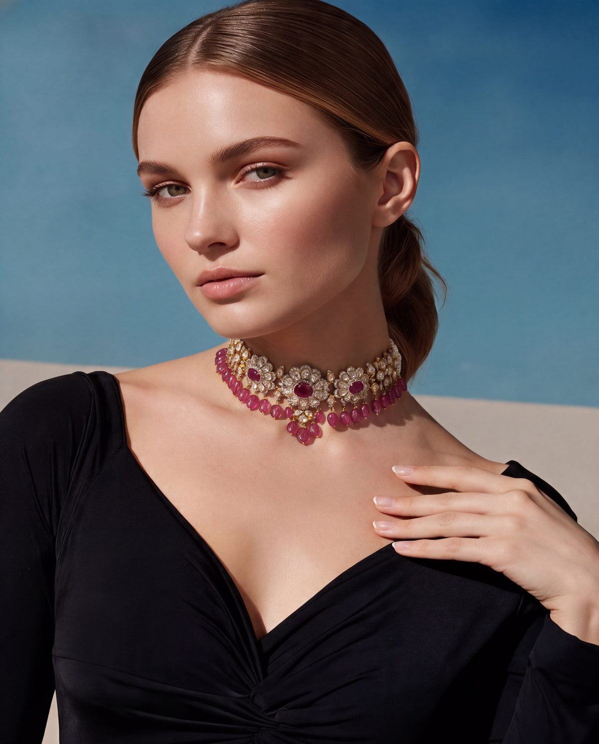 Koyel Polki And Diamond Choker