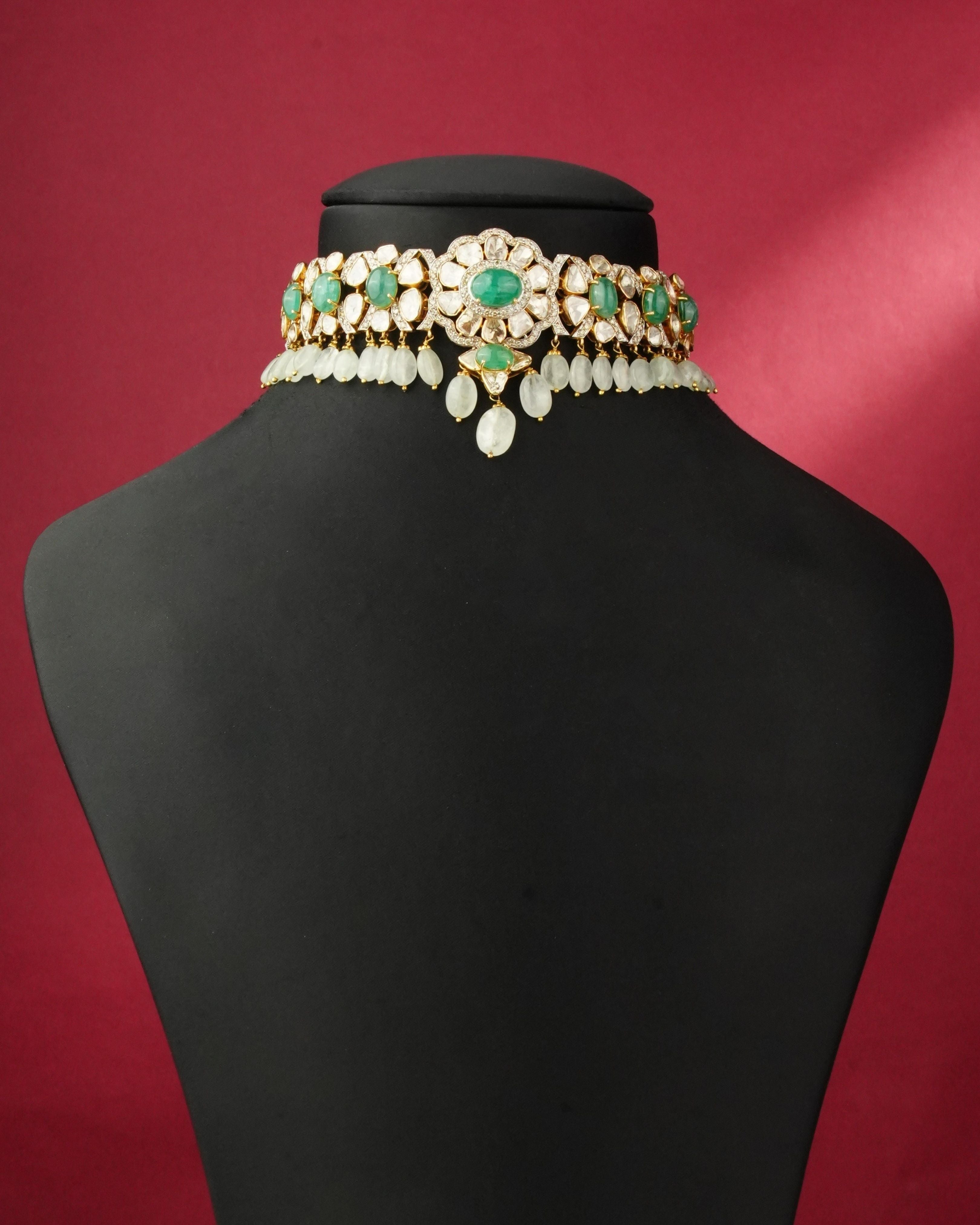 Rudrapriya Polki And Diamond Choker