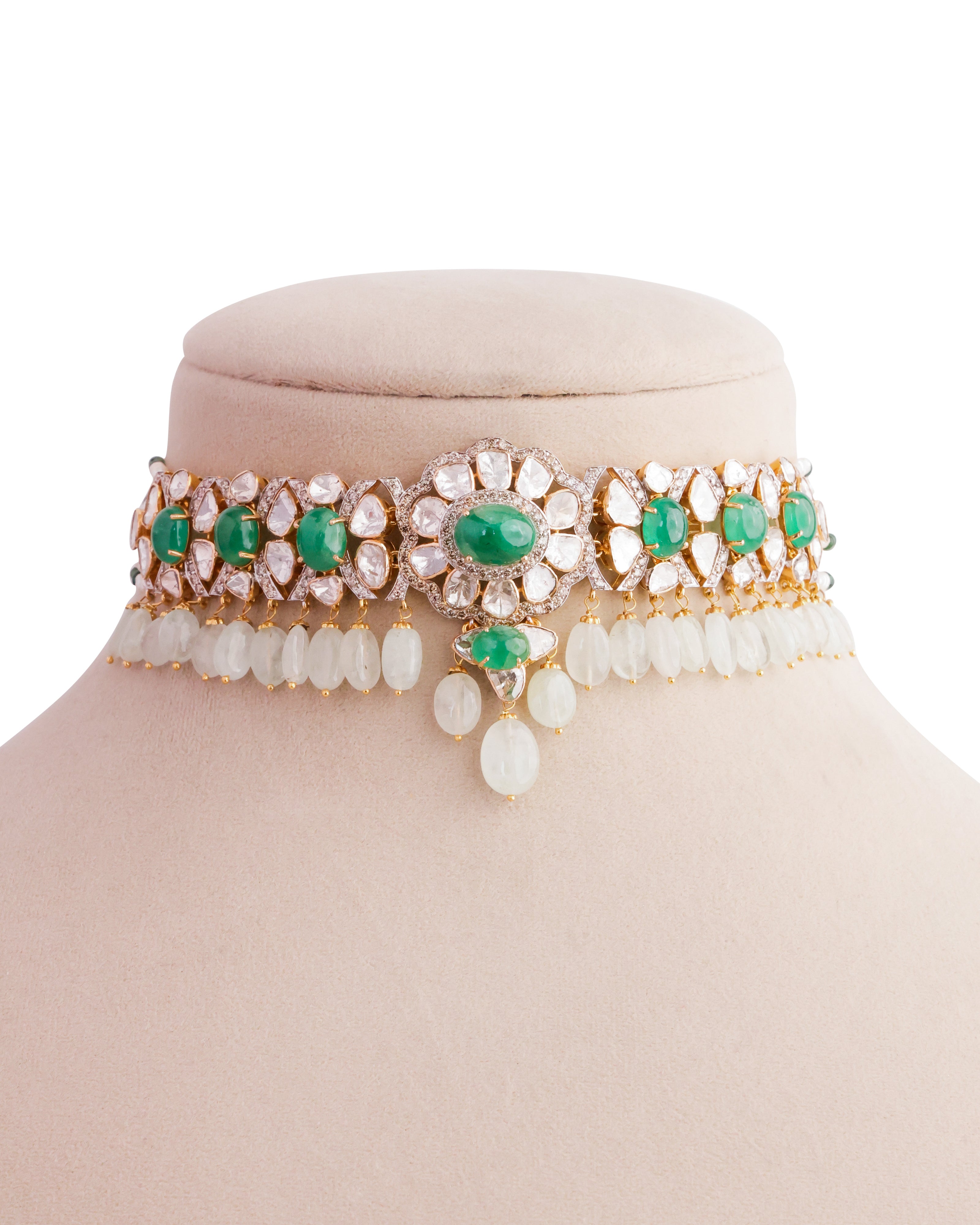 Aahana Polki And Diamond Choker