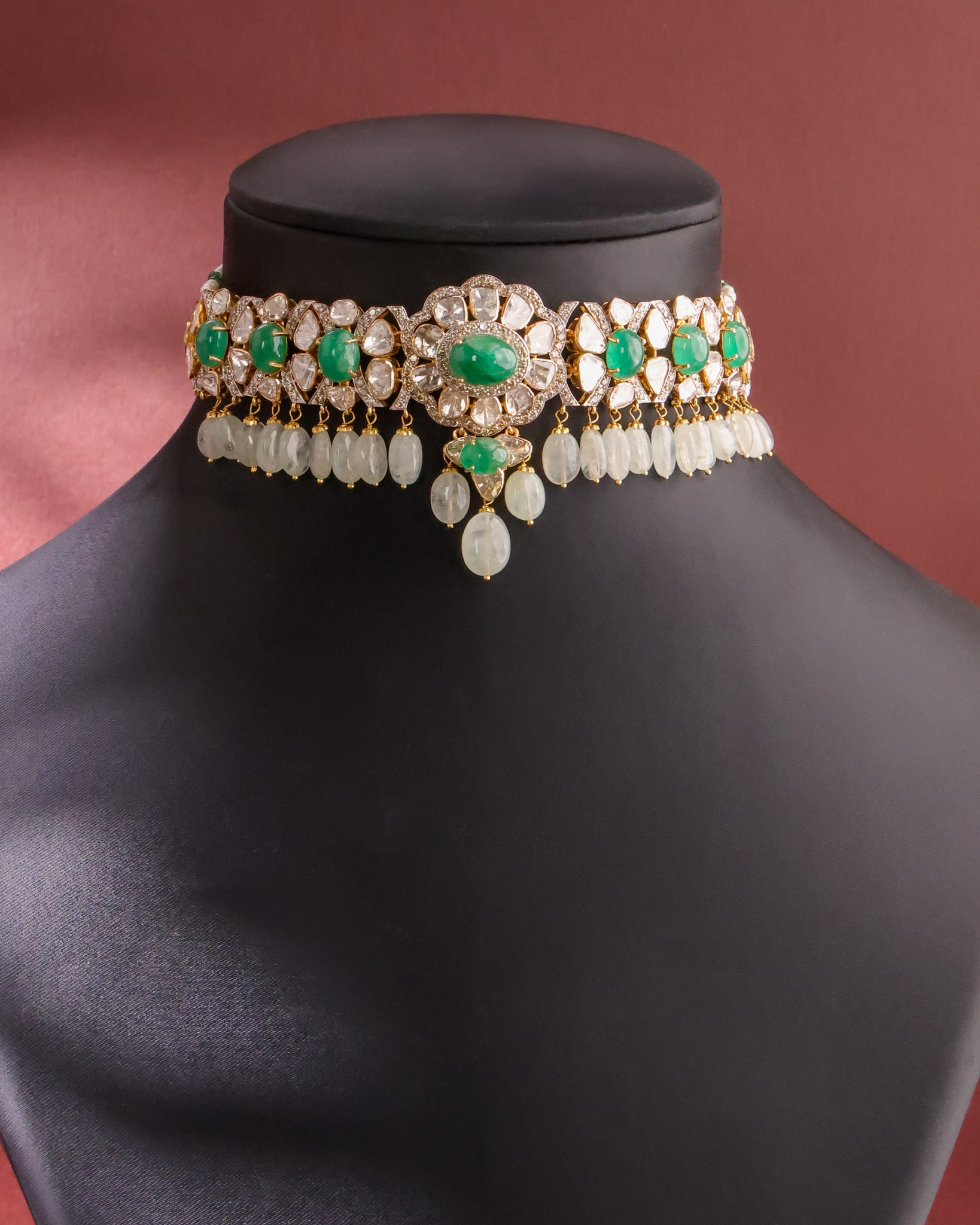 Aahana Polki And Diamond Choker